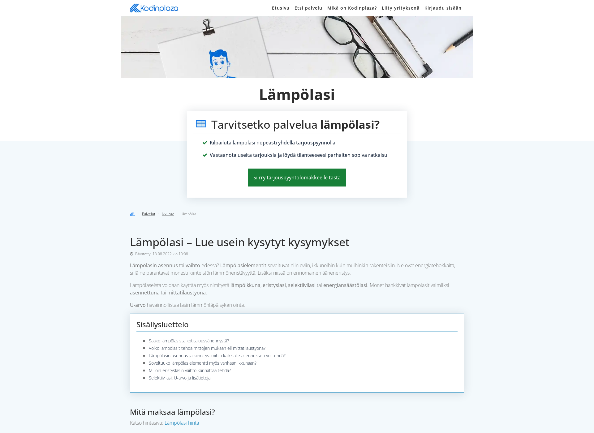 Screenshot for lasijaidea.fi