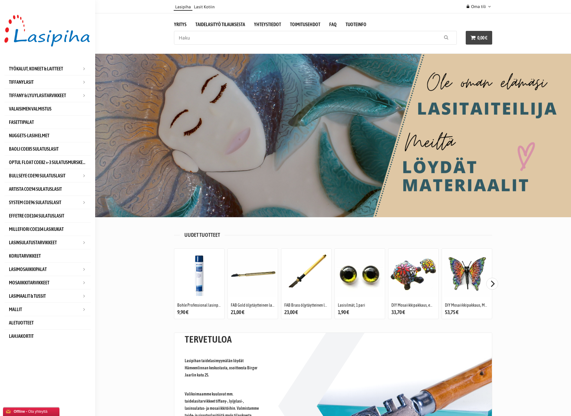 Screenshot for lasipiha.fi