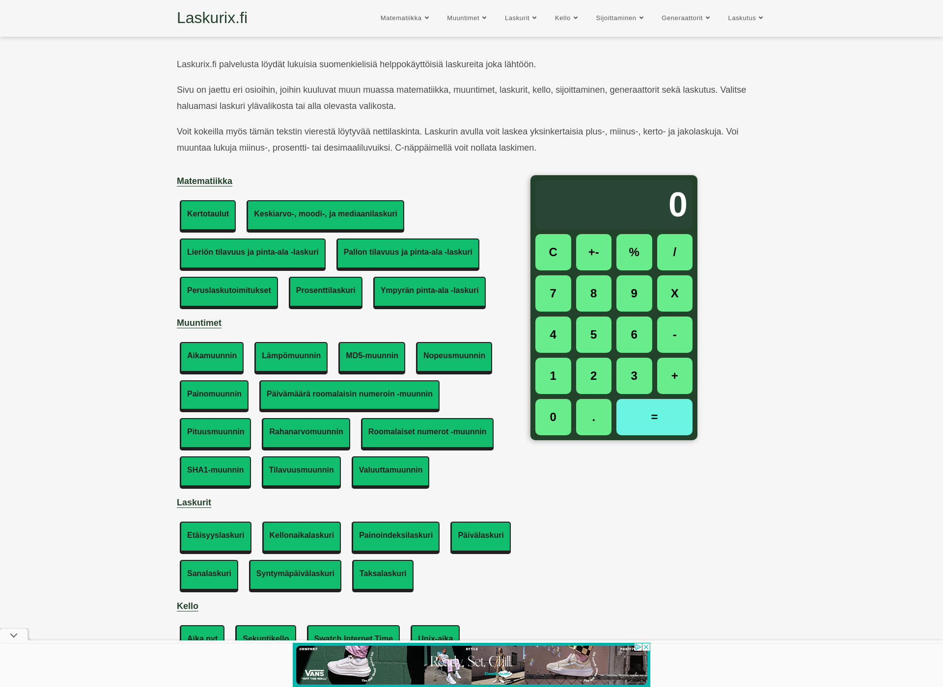Screenshot for laskurix.fi