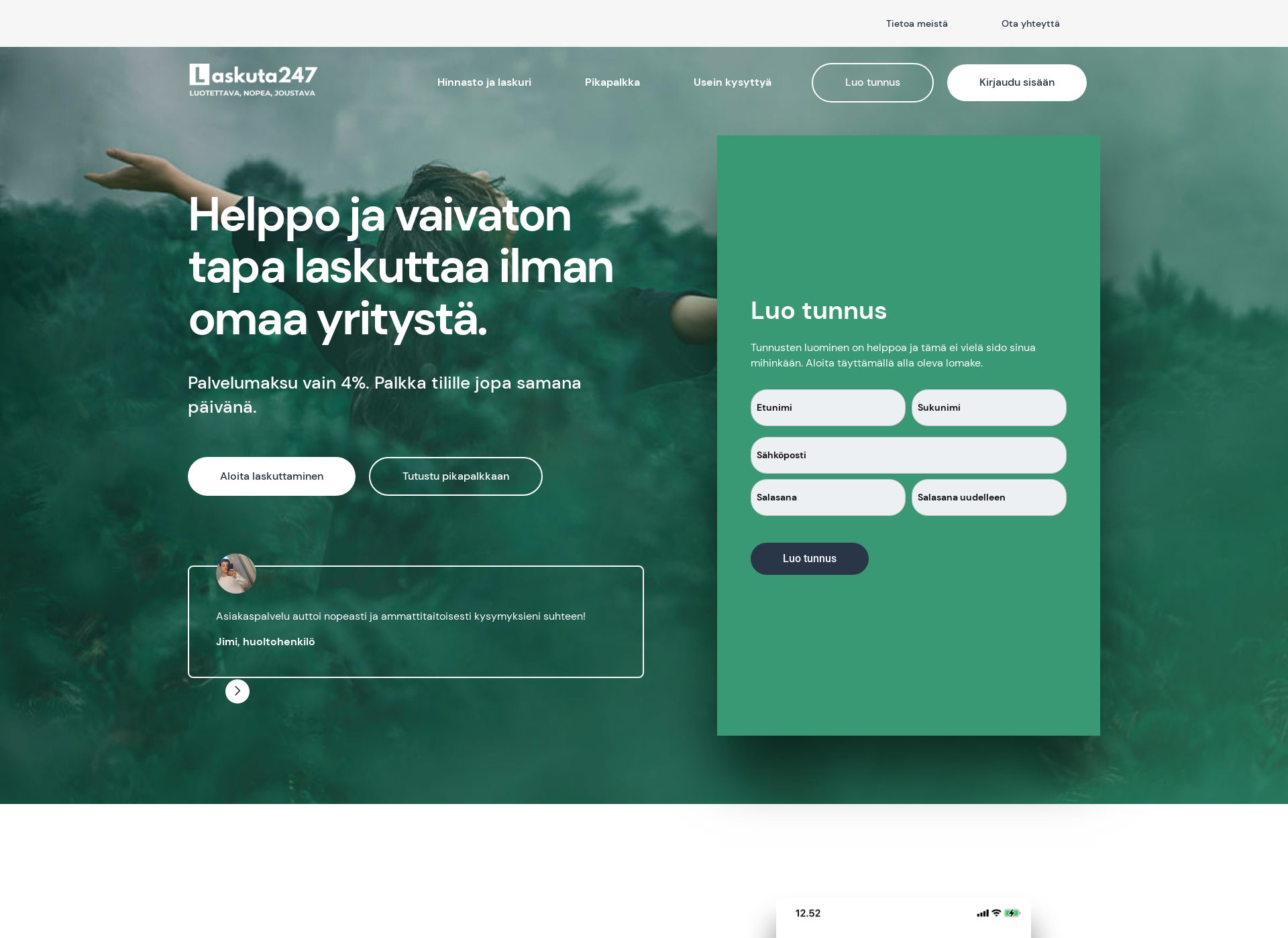 Screenshot for laskuta247.fi