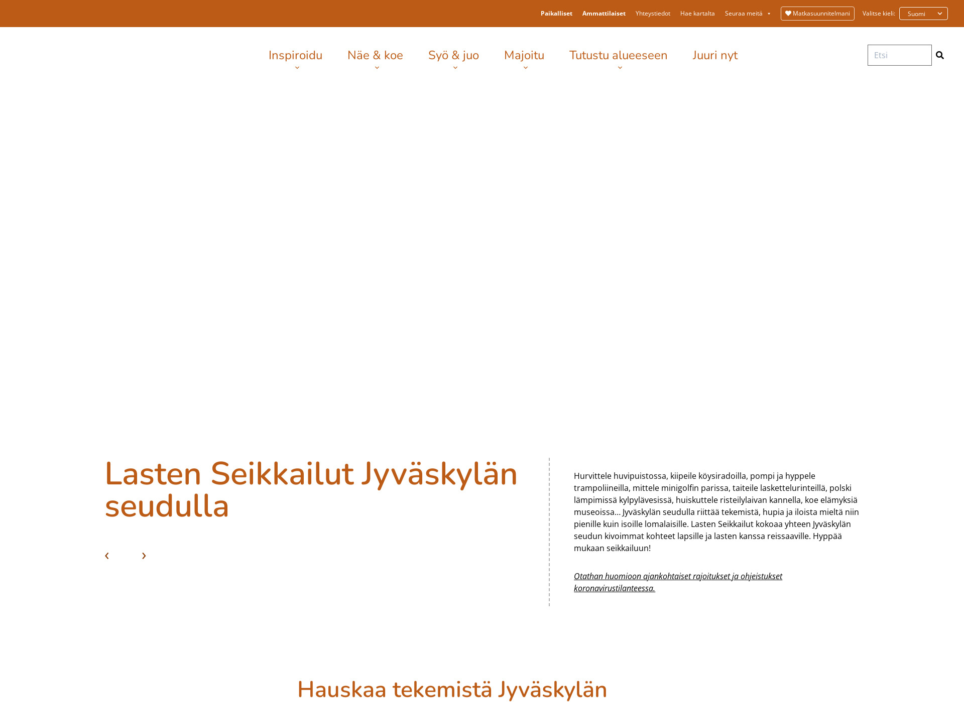 Skärmdump för lastenloytoretket.fi