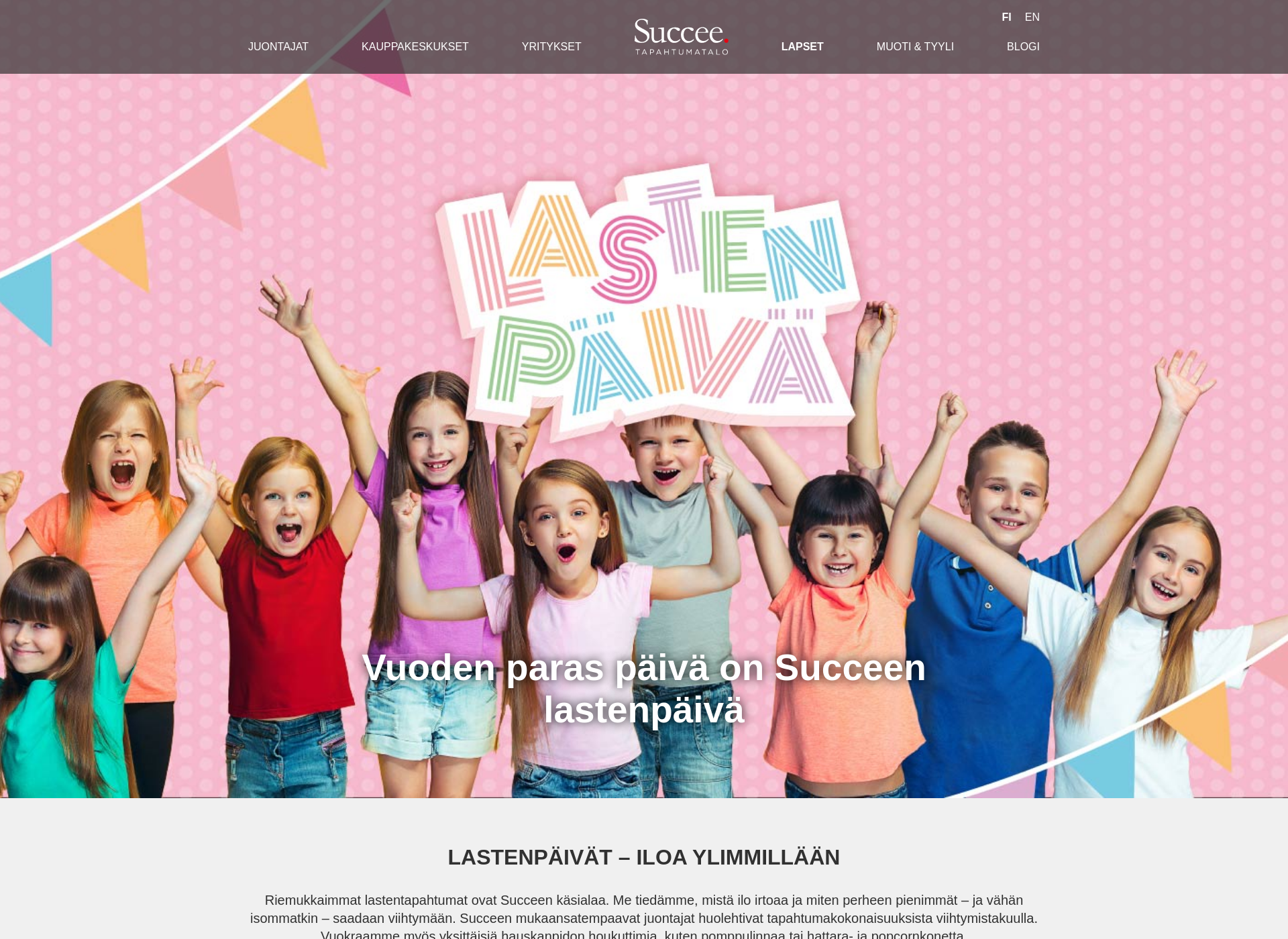 Screenshot for lastenpaiva.fi