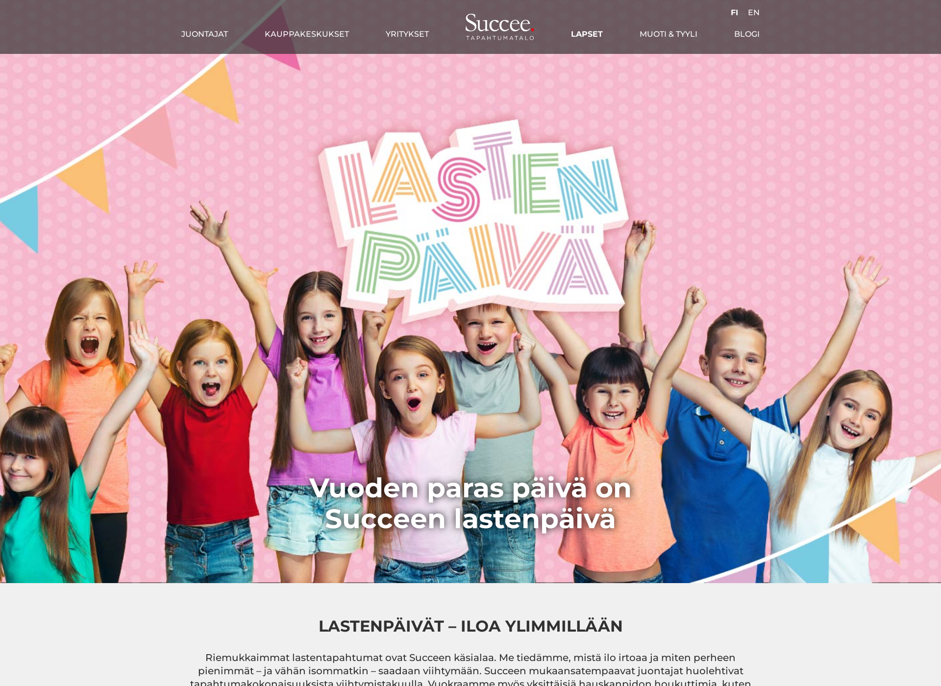 Näyttökuva lastenpäivä.fi