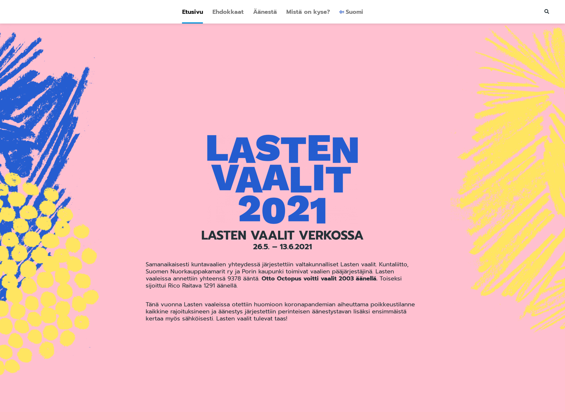 Screenshot for lastenvaalit.fi