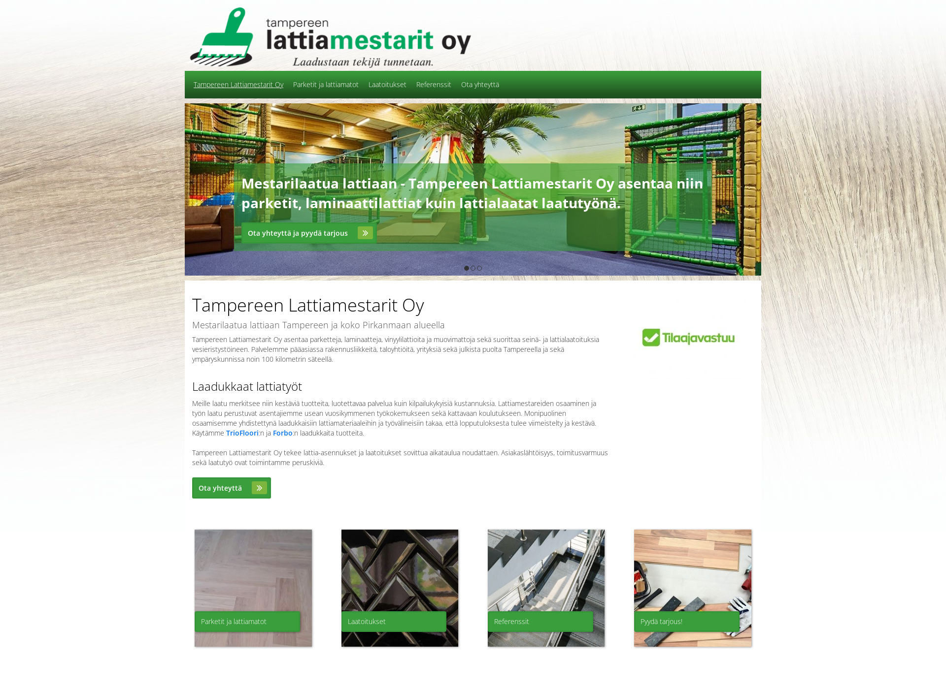 Screenshot for lattiamestarit.fi