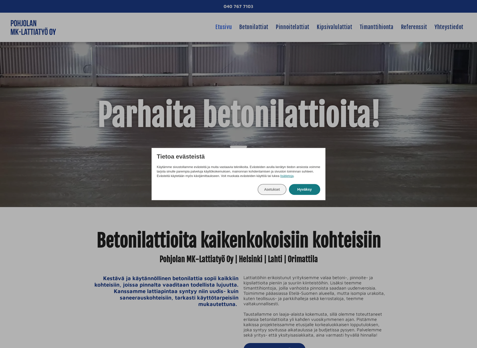 Skärmdump för lattiatyo.fi