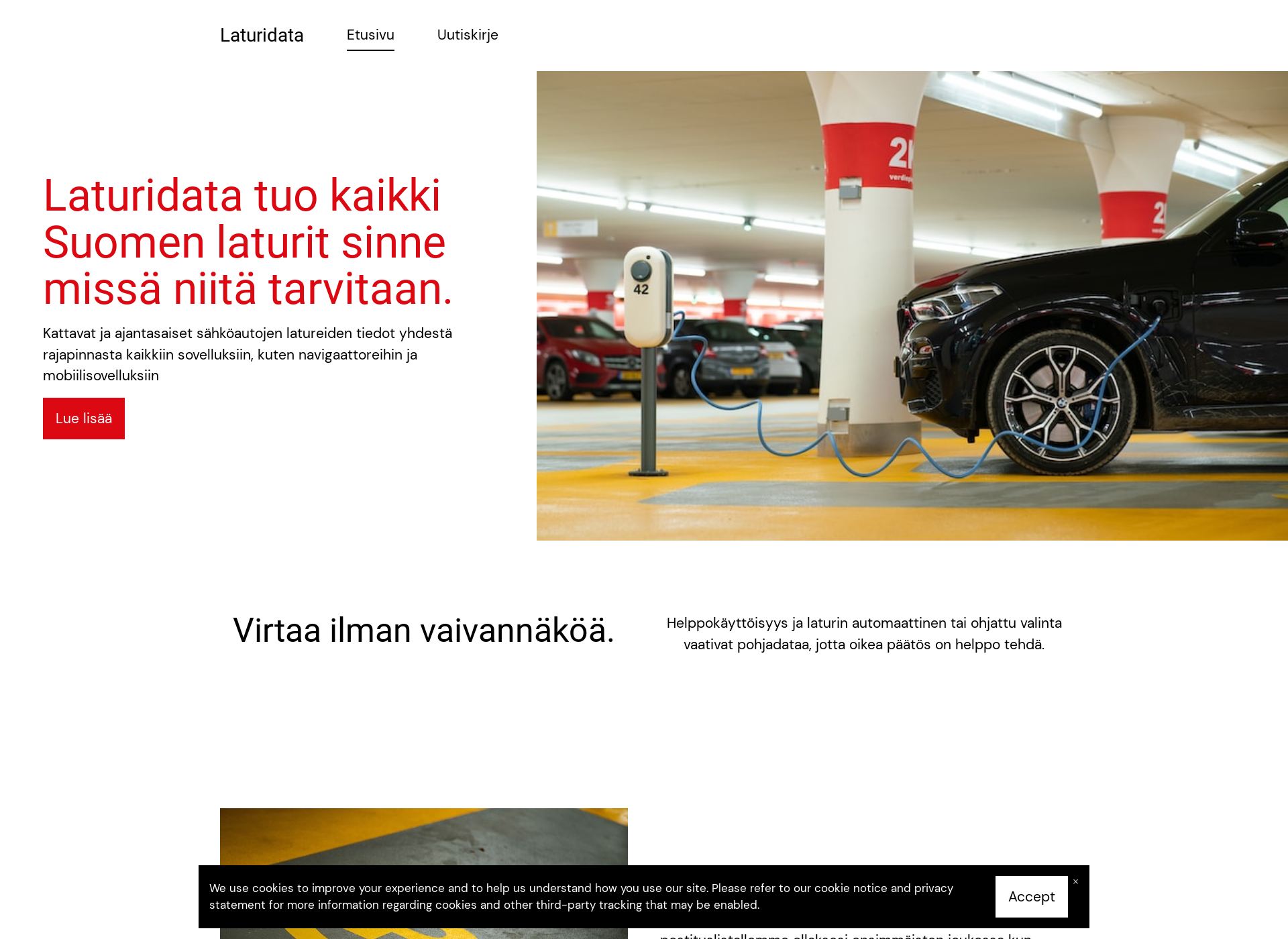 Skärmdump för laturidata.fi
