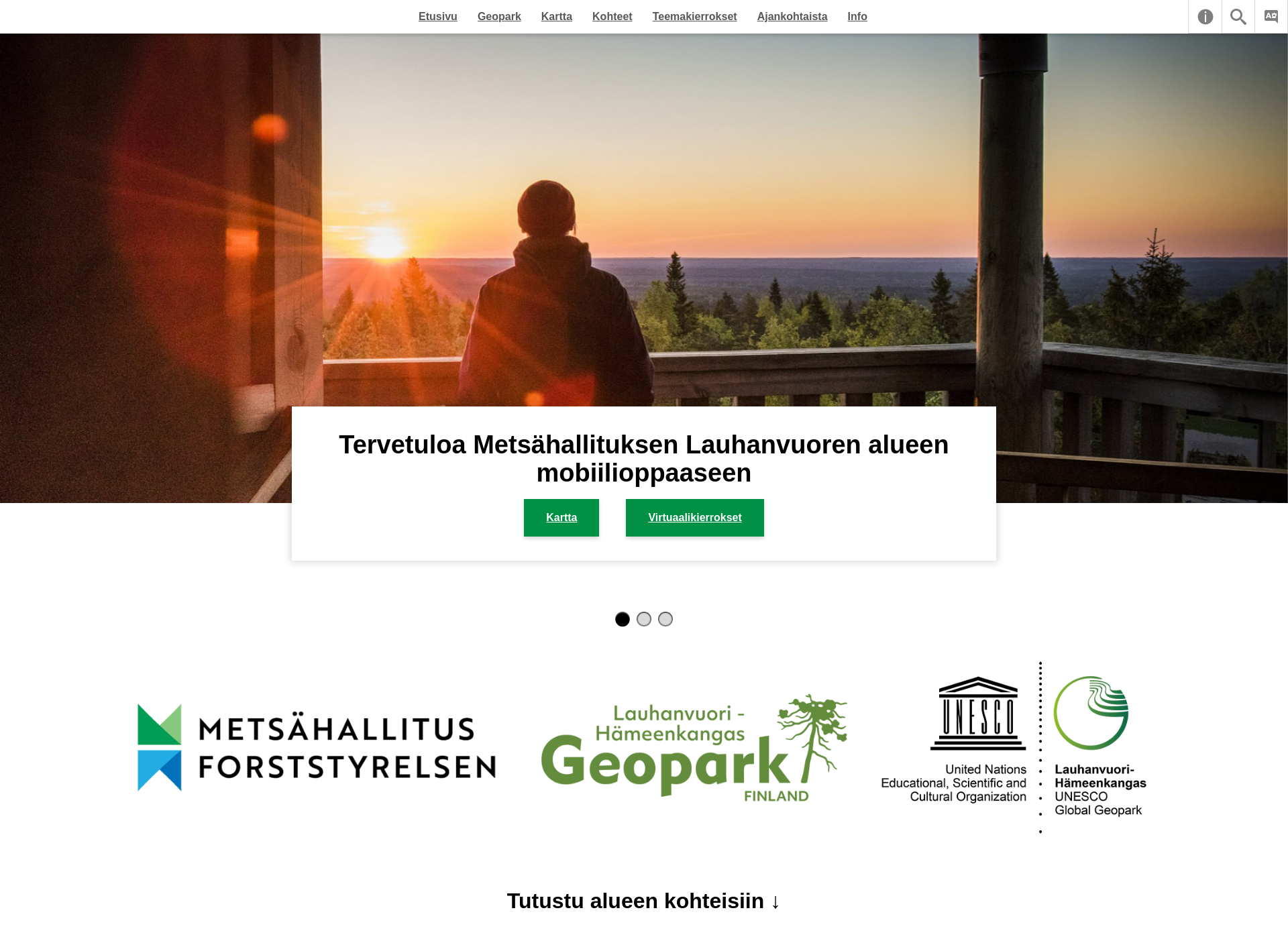 Skärmdump för lauhanvuoriregion.fi