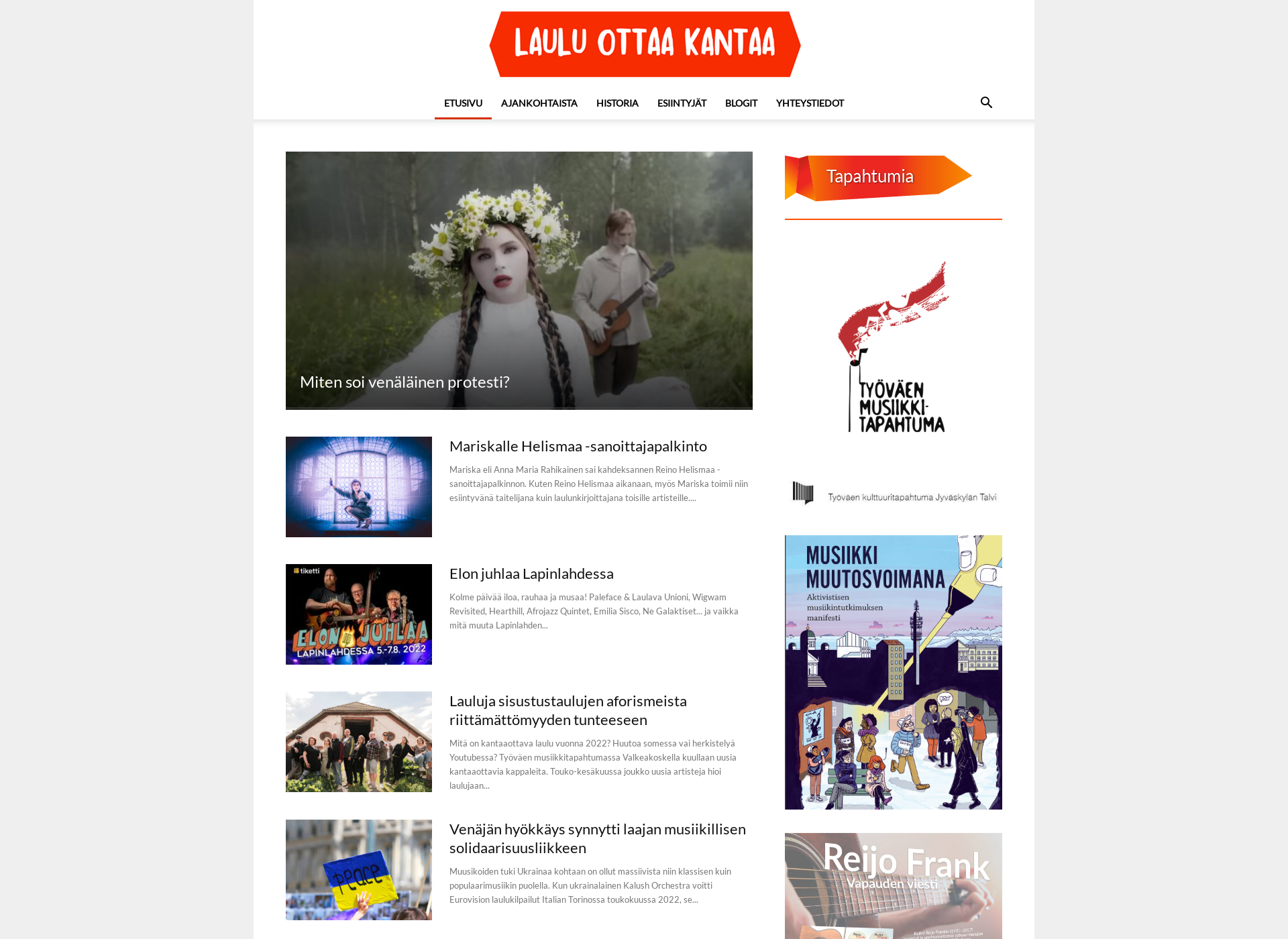 Screenshot for lauluottaakantaa.fi