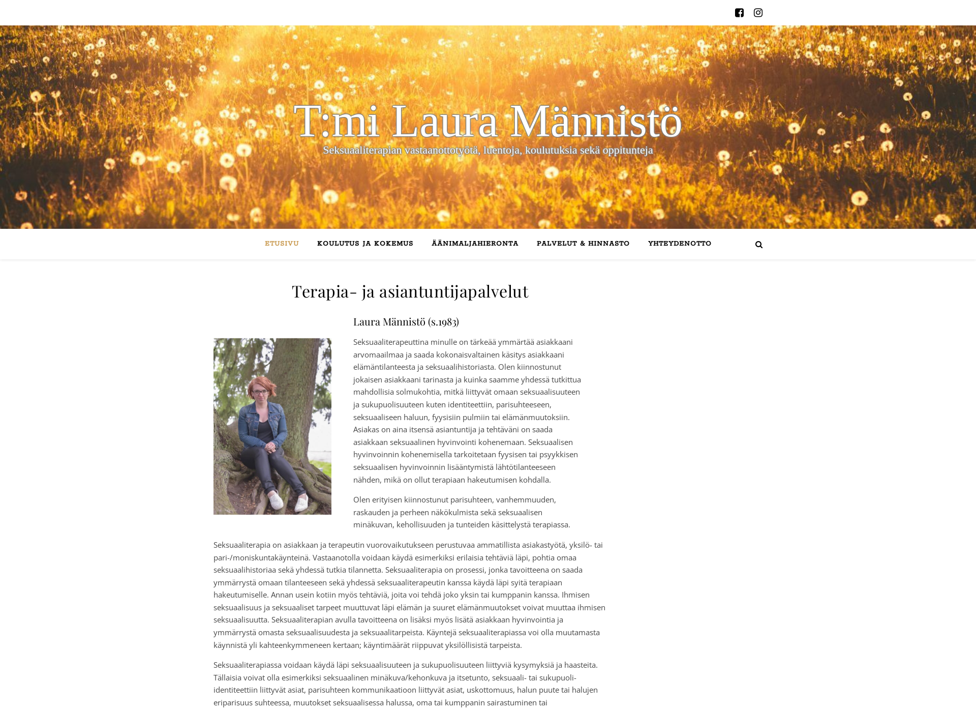 Screenshot for lauramannisto.fi