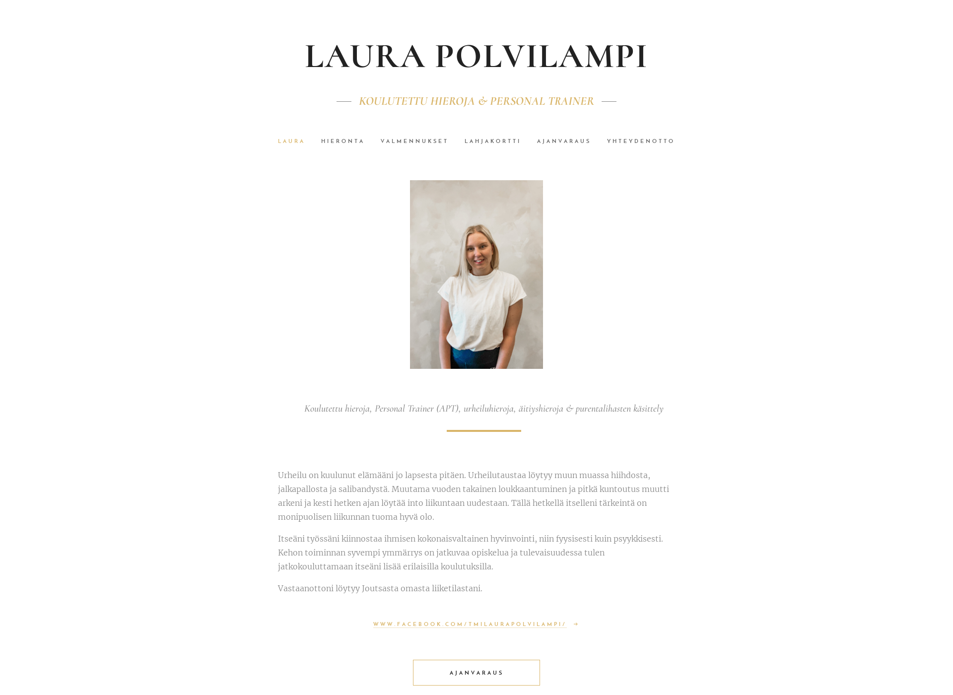 Screenshot for laurapolvilampi.fi