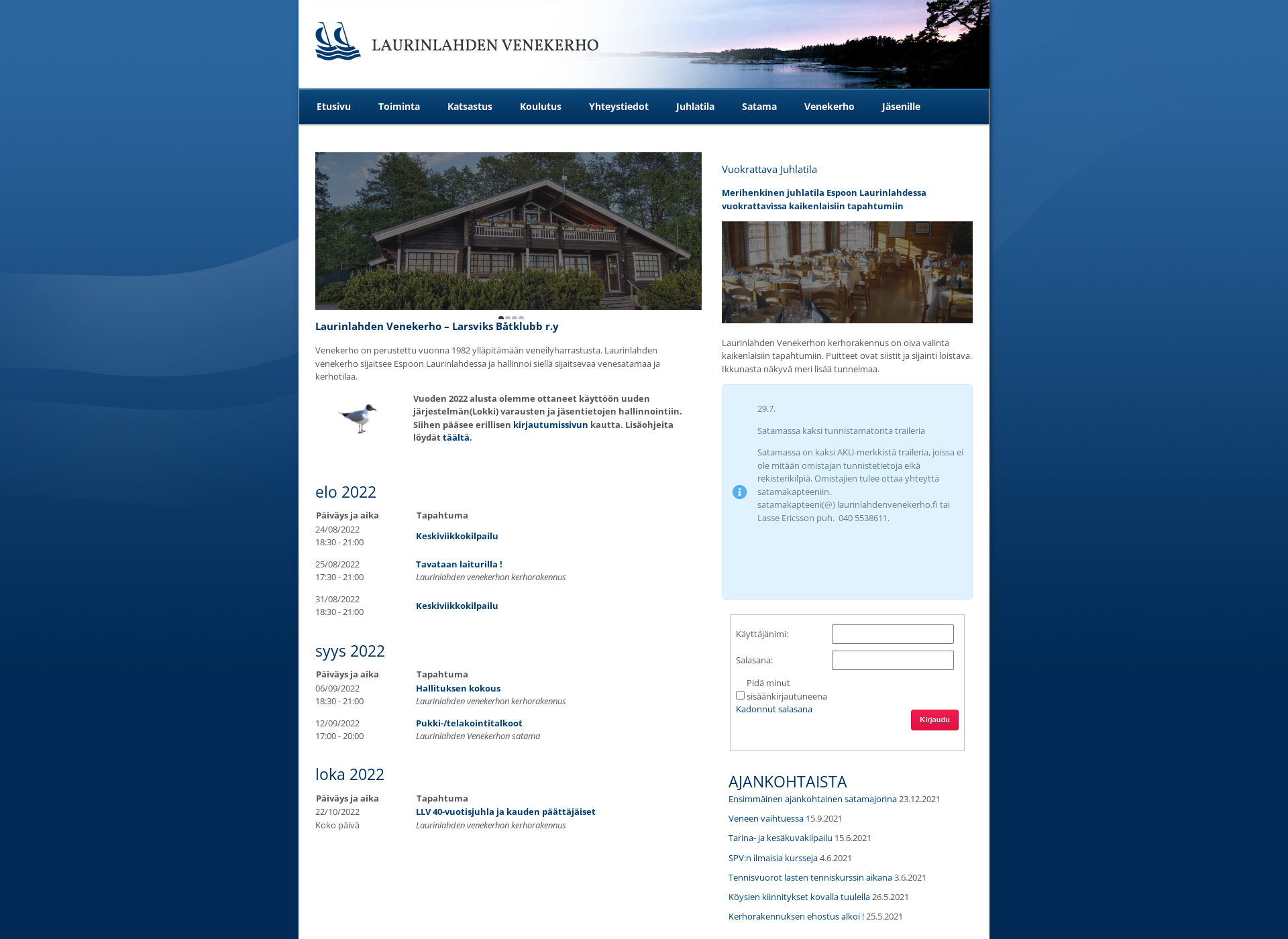 Screenshot for laurinlahdenvenekerho.fi