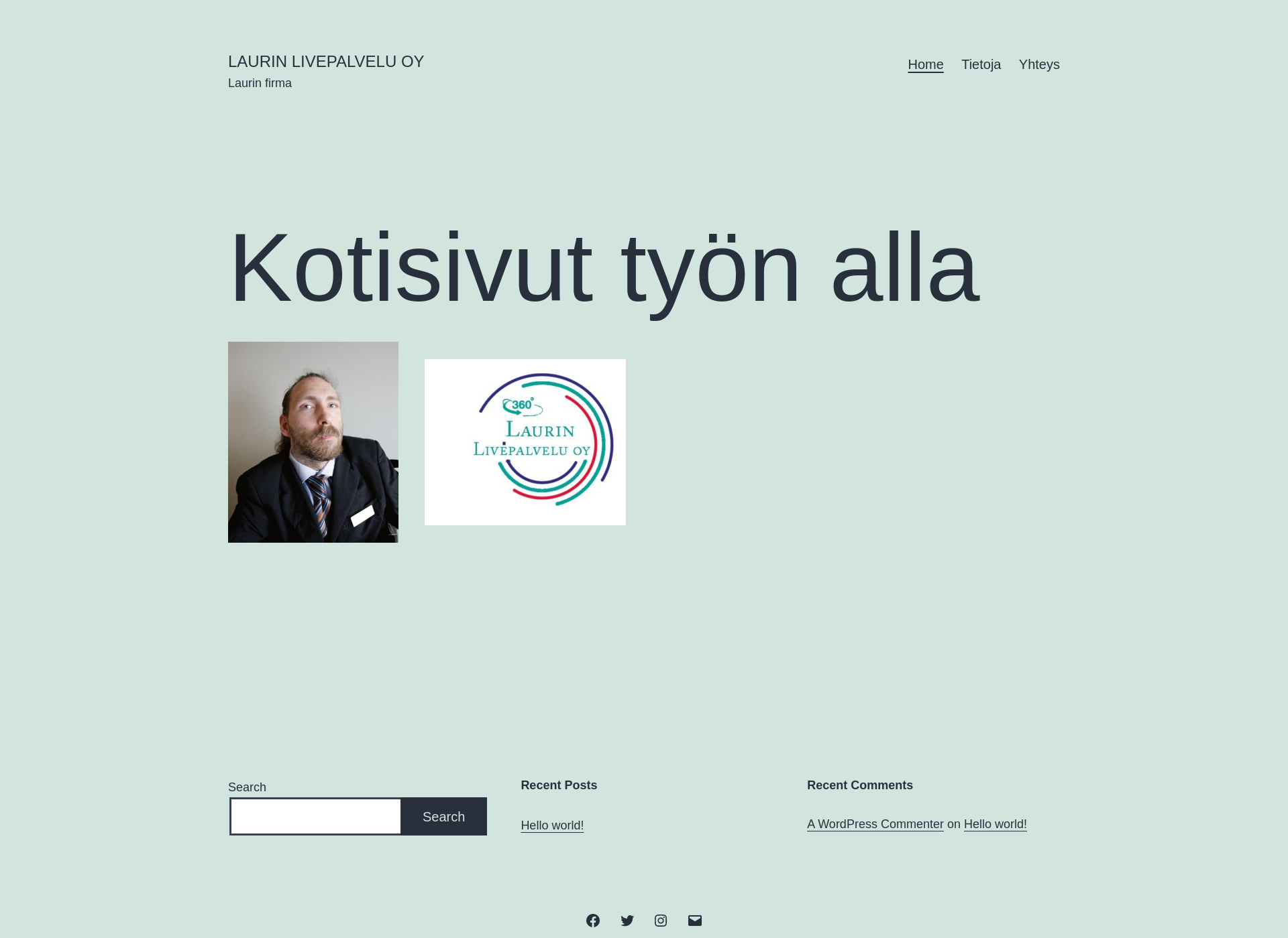 Skärmdump för laurinlivepalveluoy.fi