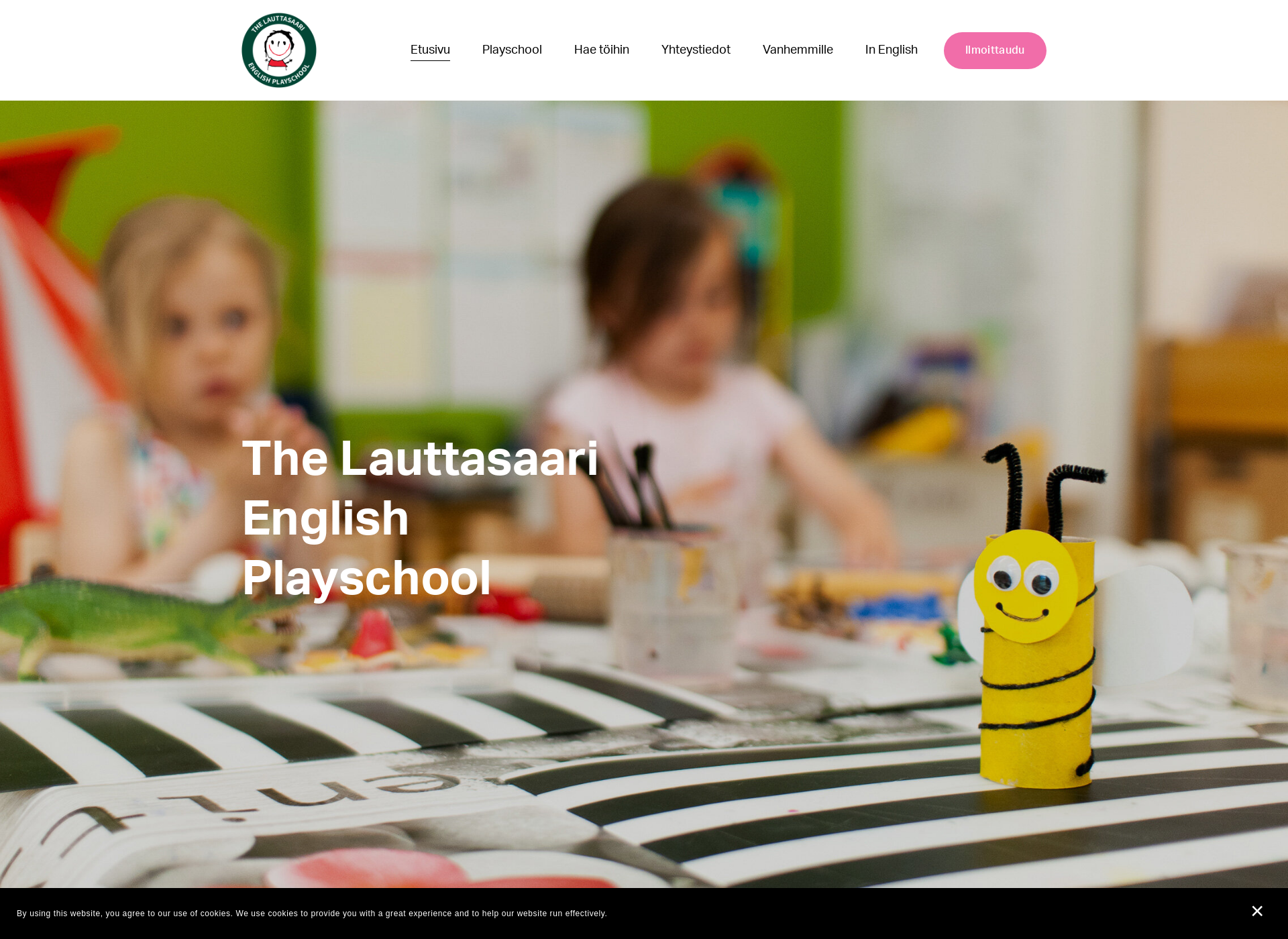 Skärmdump för lauttasaariplayschool.fi