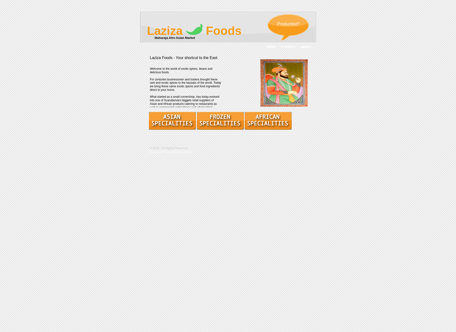 Skärmdump för lazizafoods.fi