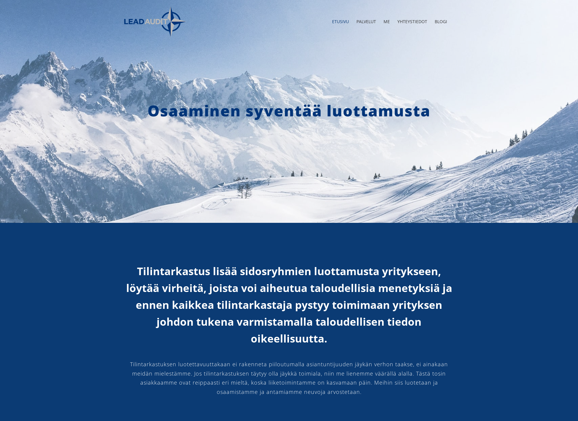 Skärmdump för leadaudit.fi