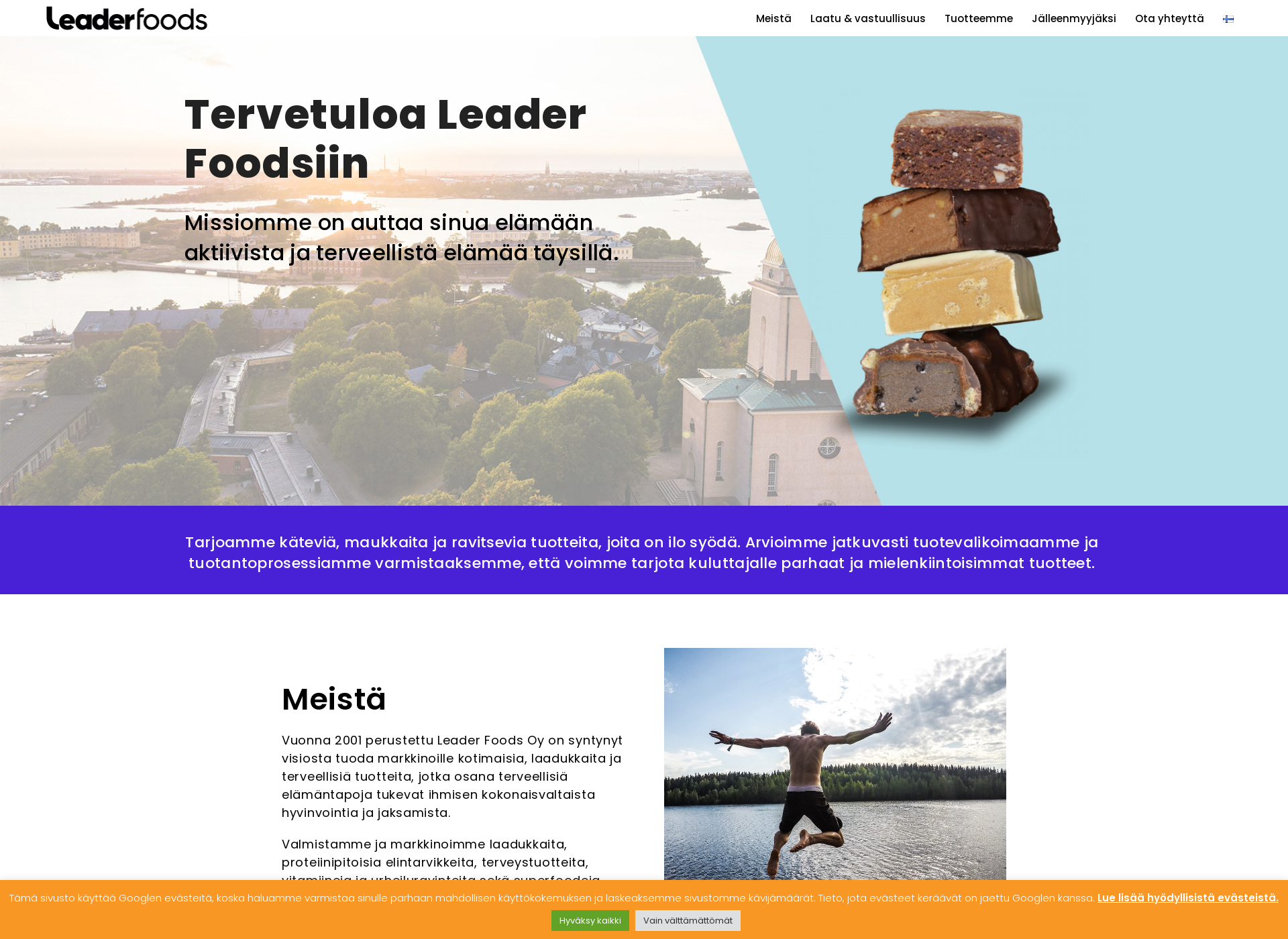 Screenshot for leaderfoods.fi