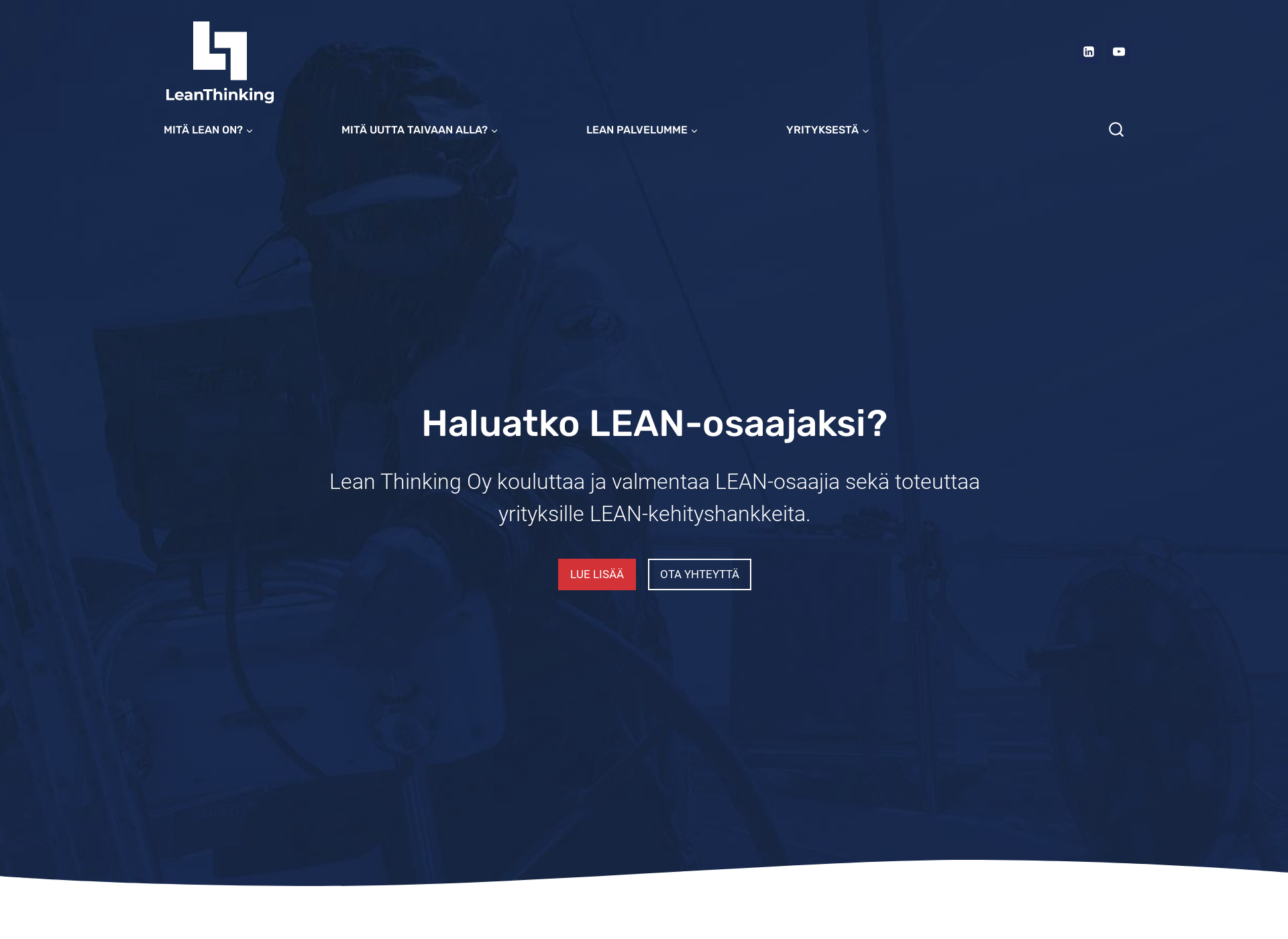 Skärmdump för lean-thinking.fi