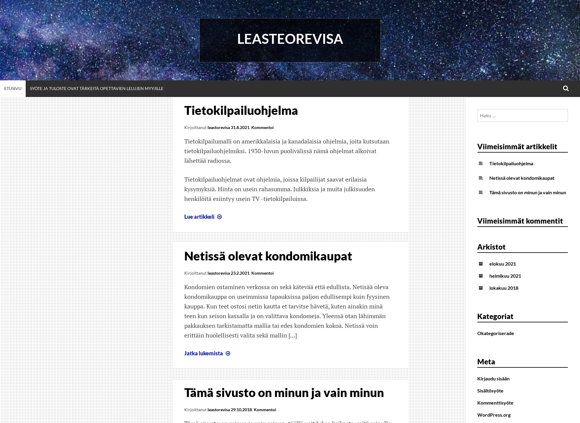 Screenshot for leastorevisa.fi