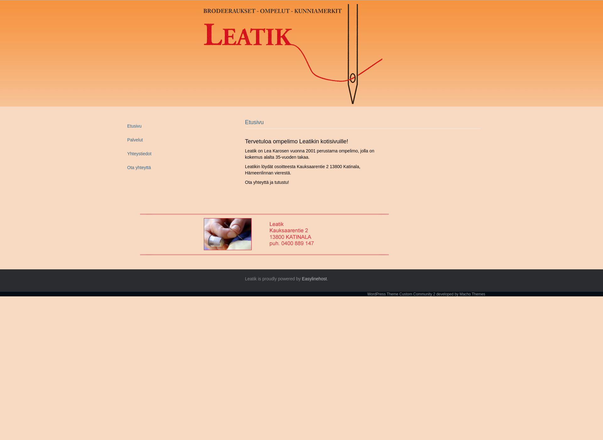 Screenshot for leatik.fi