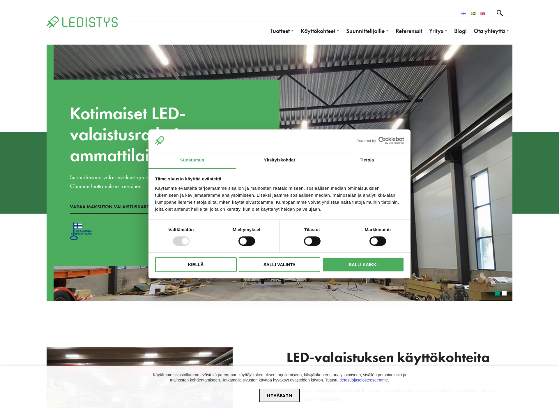 Screenshot for ledistys.fi