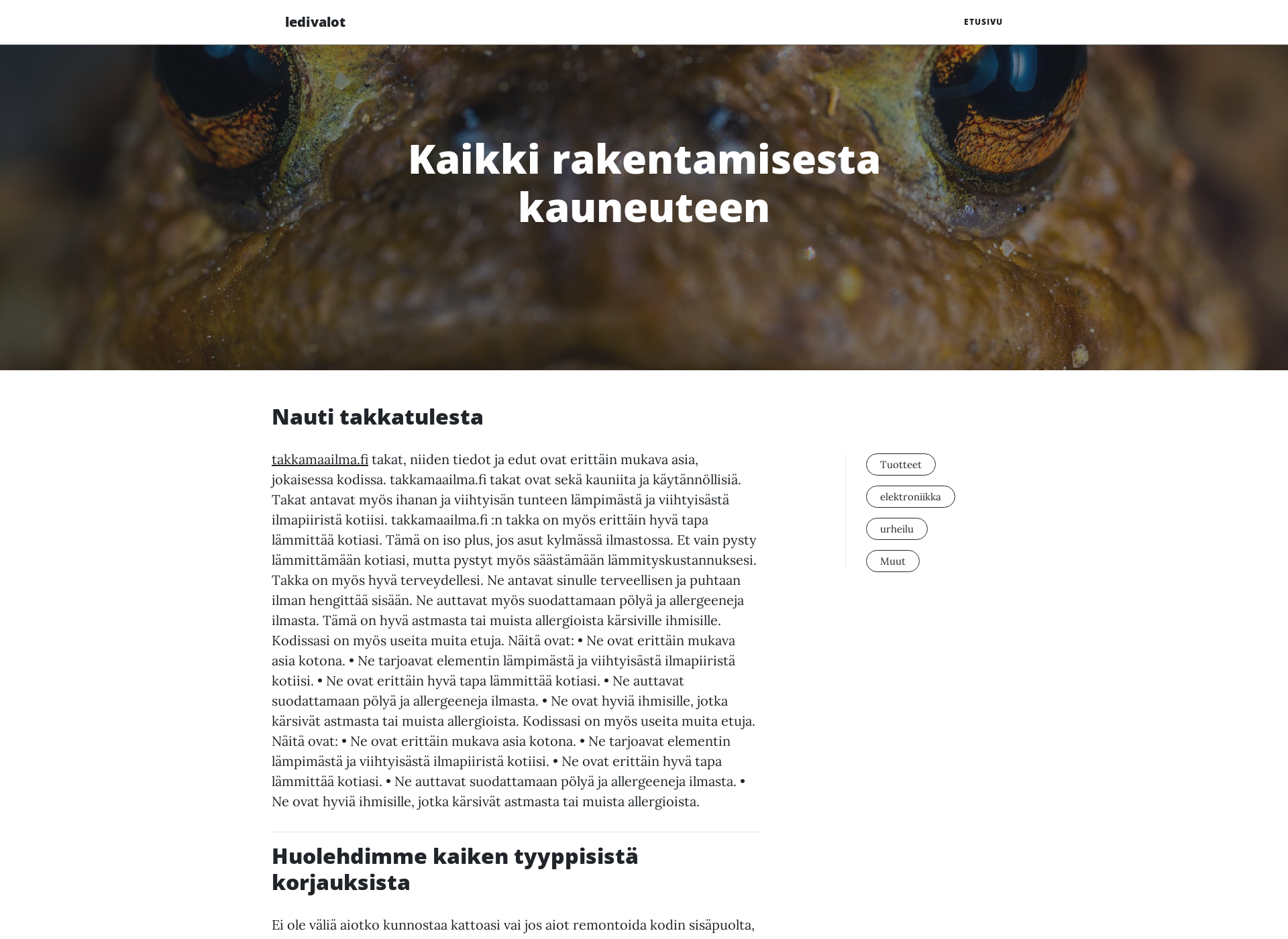 Screenshot for ledivalot.fi