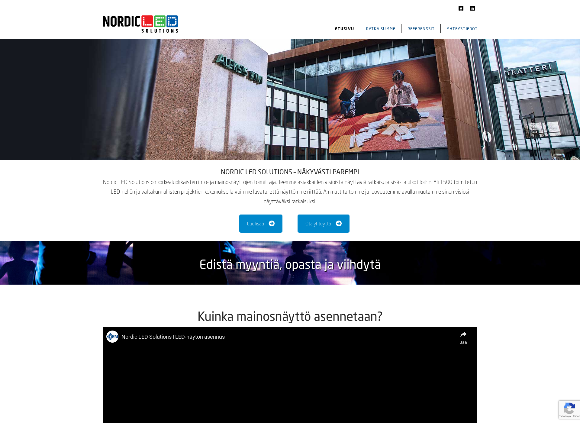 Skärmdump för ledsolutions.fi