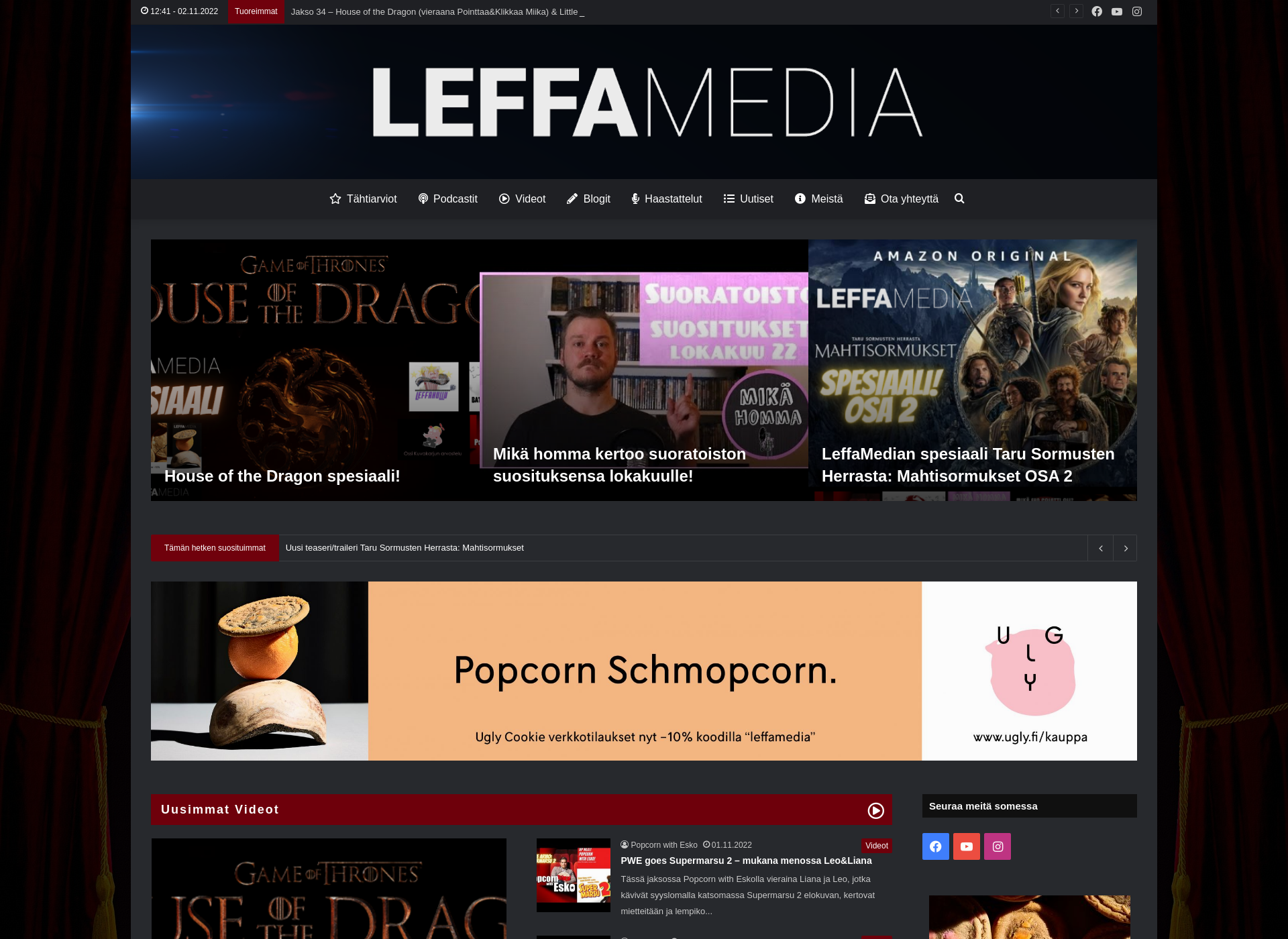 Screenshot for leffamedia.fi