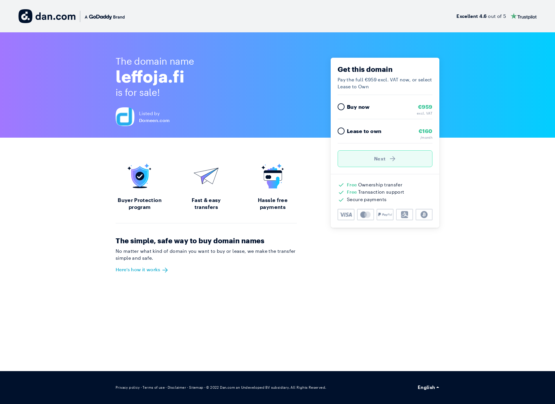 Screenshot for leffoja.fi