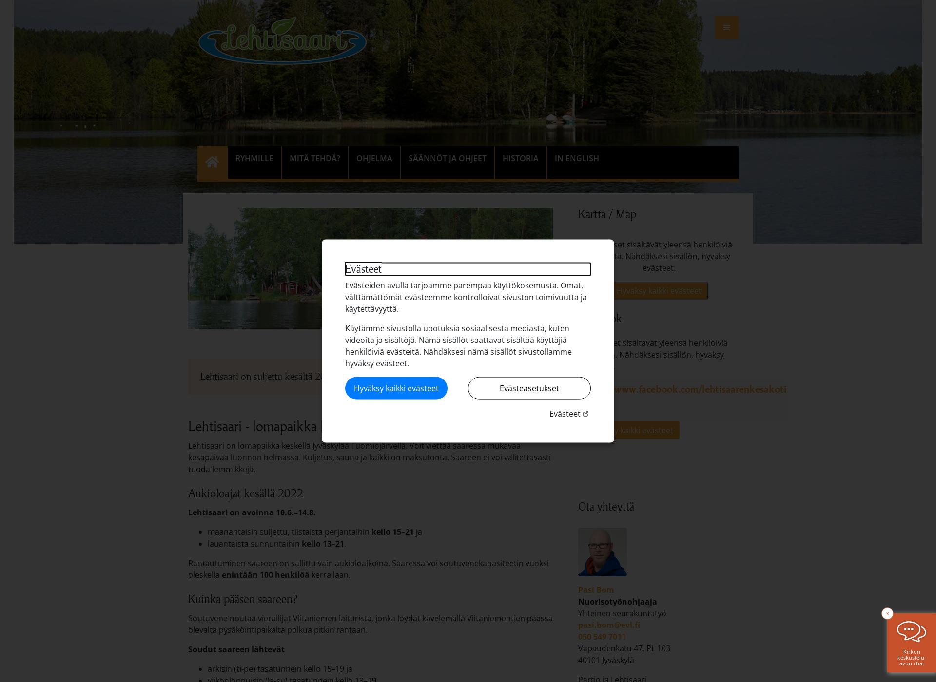 Screenshot for lehtisaarenkesakoti.fi