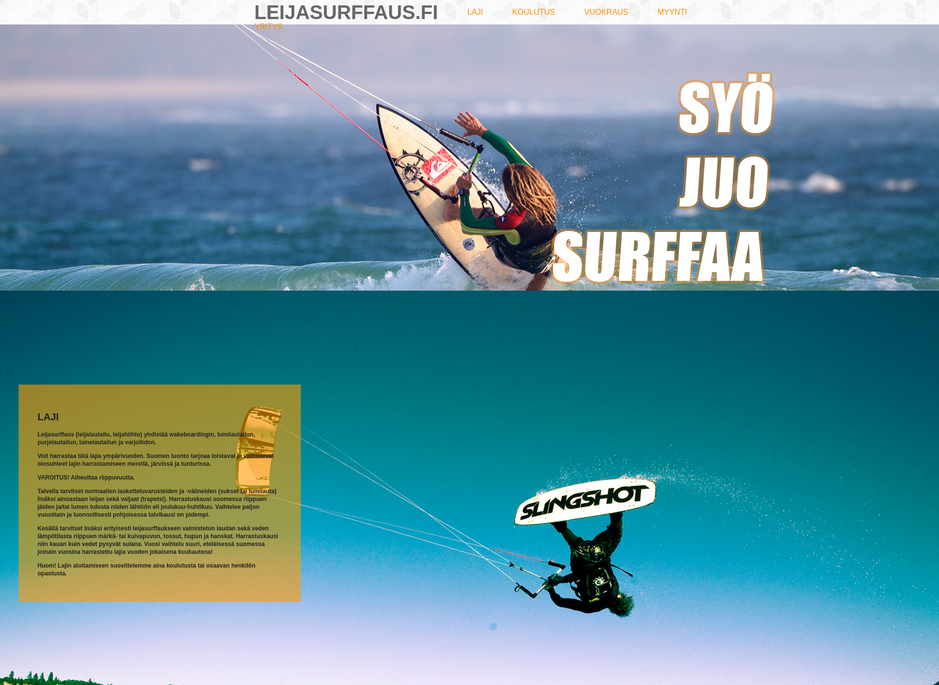 Screenshot for leijasurffaus.fi