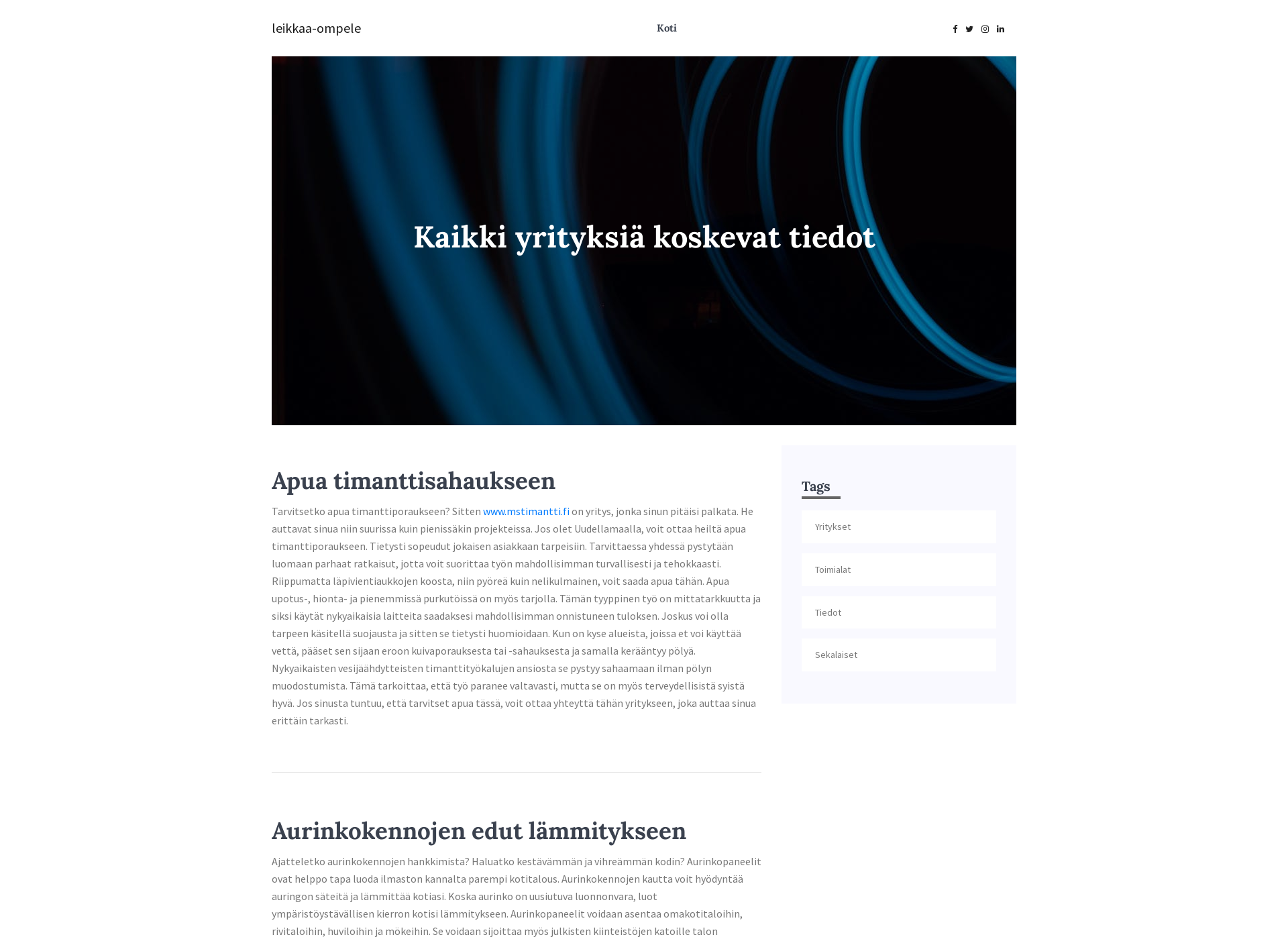 Skärmdump för leikkaa-ompele.fi