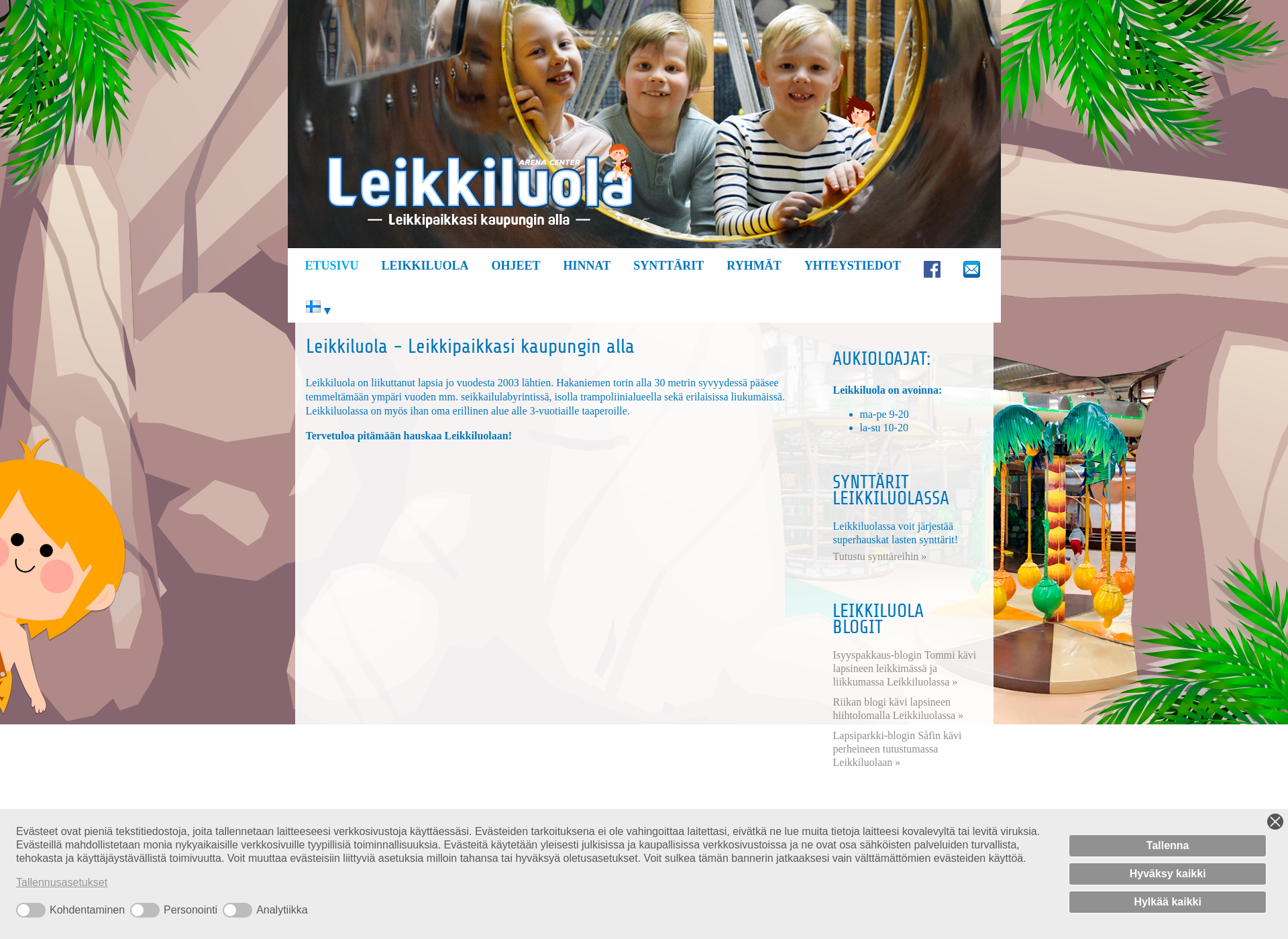 Screenshot for leikkiluola.fi