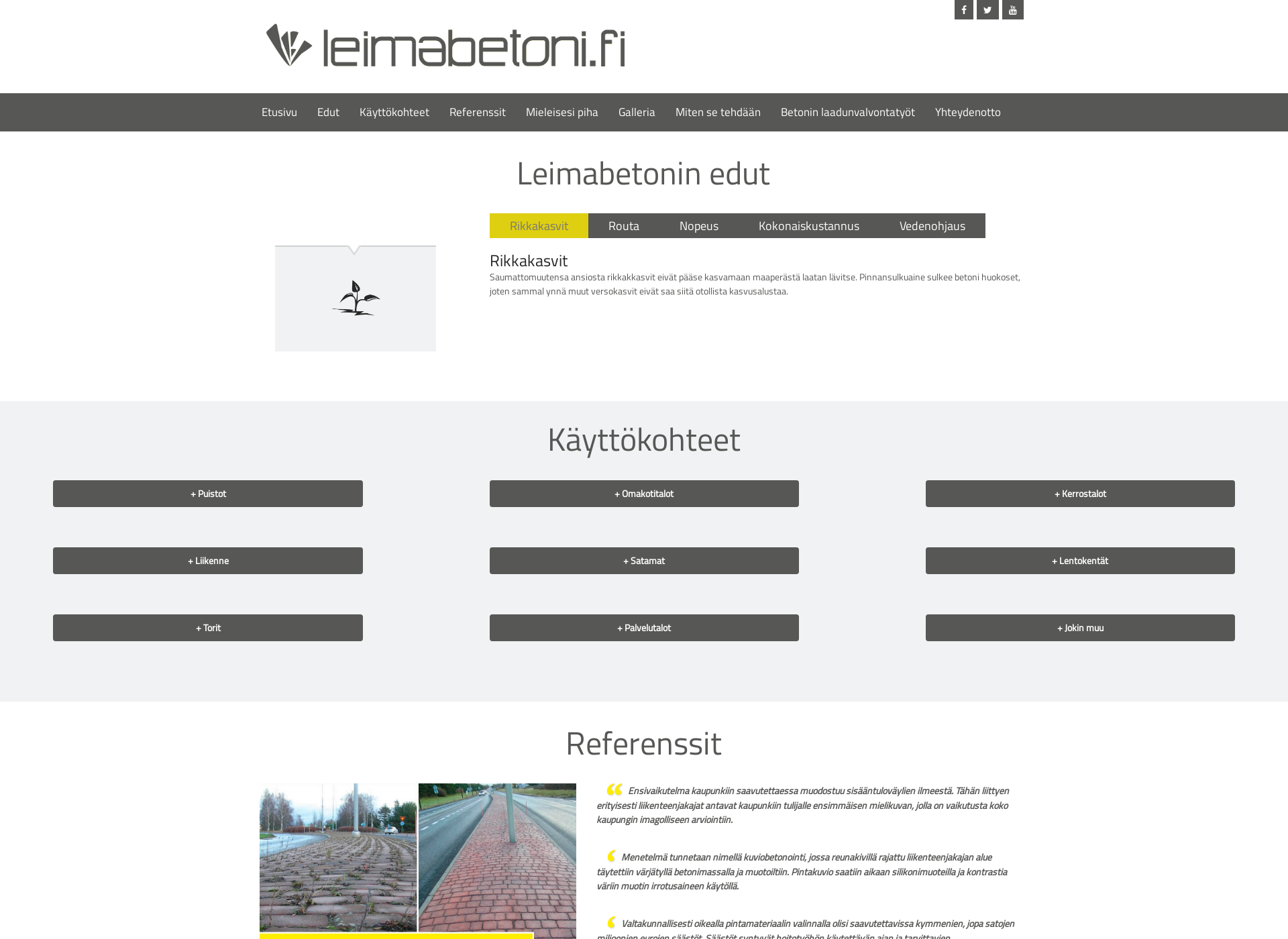 Screenshot for leimabetoni.fi