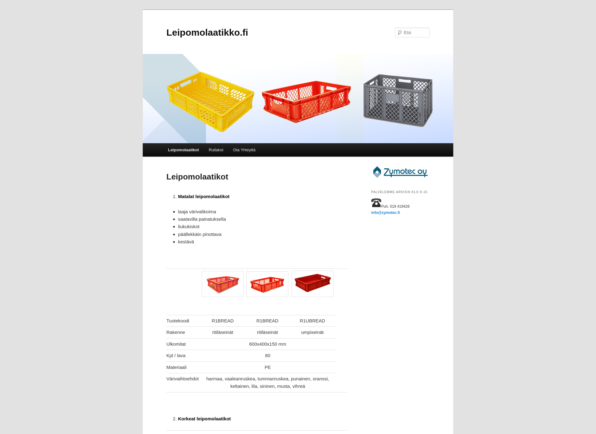Screenshot for leipomolaatikko.fi