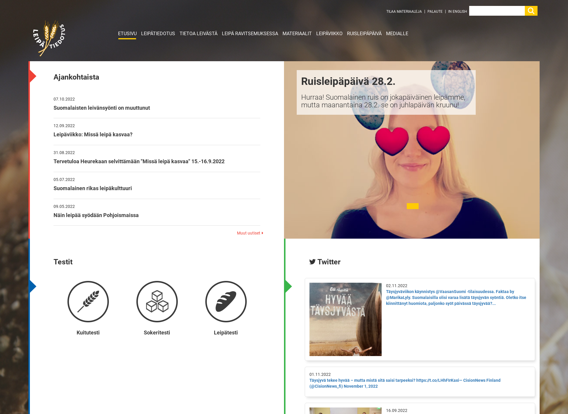 Screenshot for leipätiedotus.fi