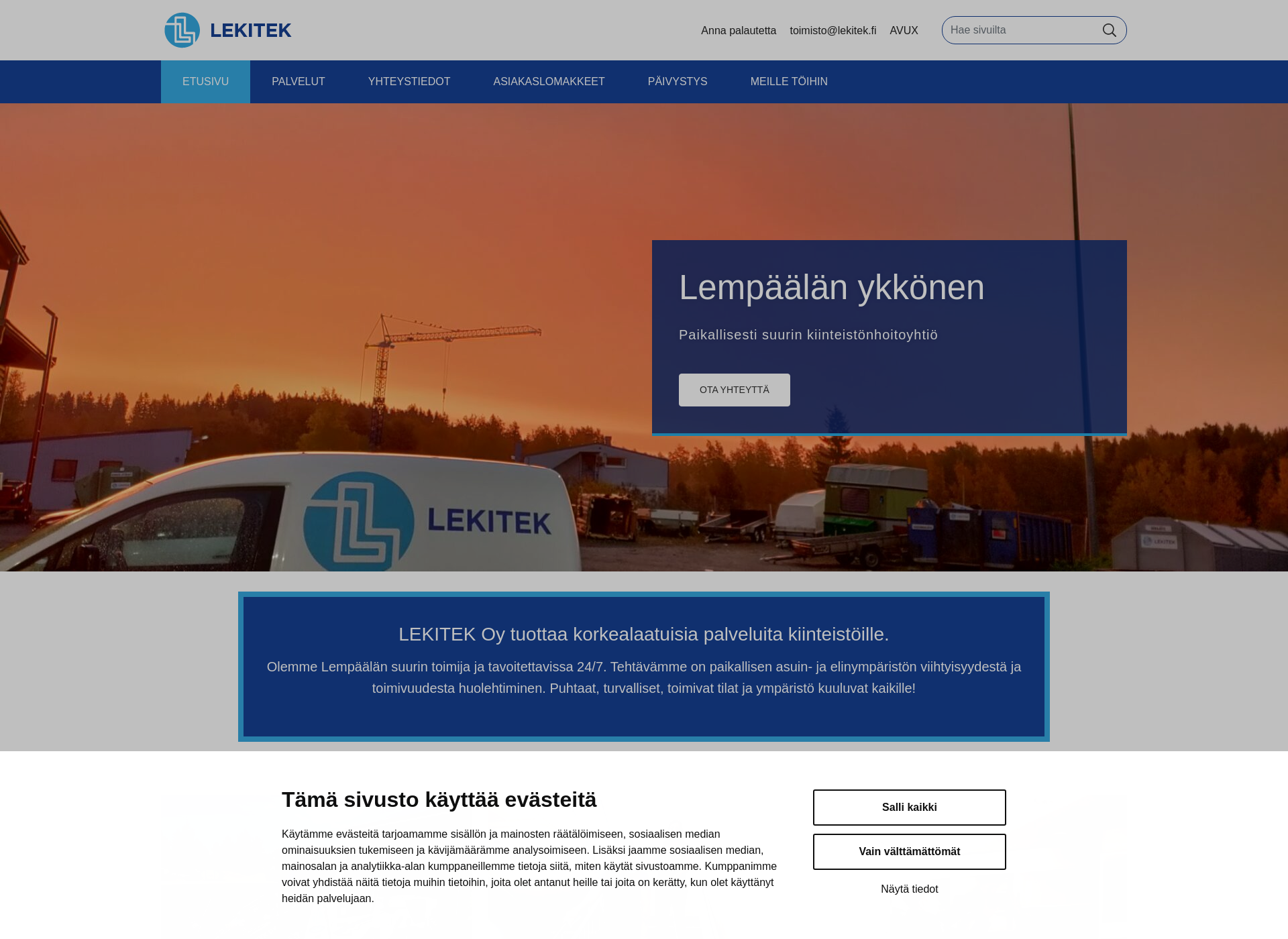 Screenshot for lekitek.fi