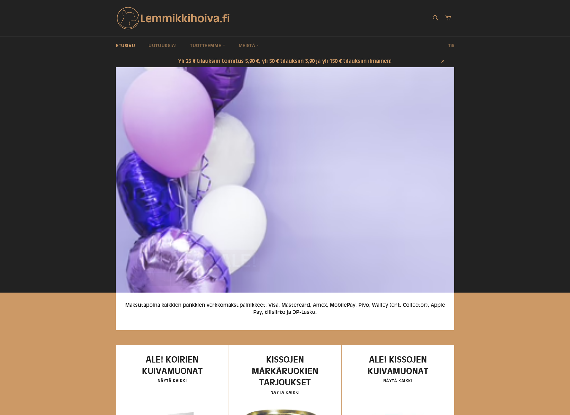Screenshot for lemmikkihoiva.fi