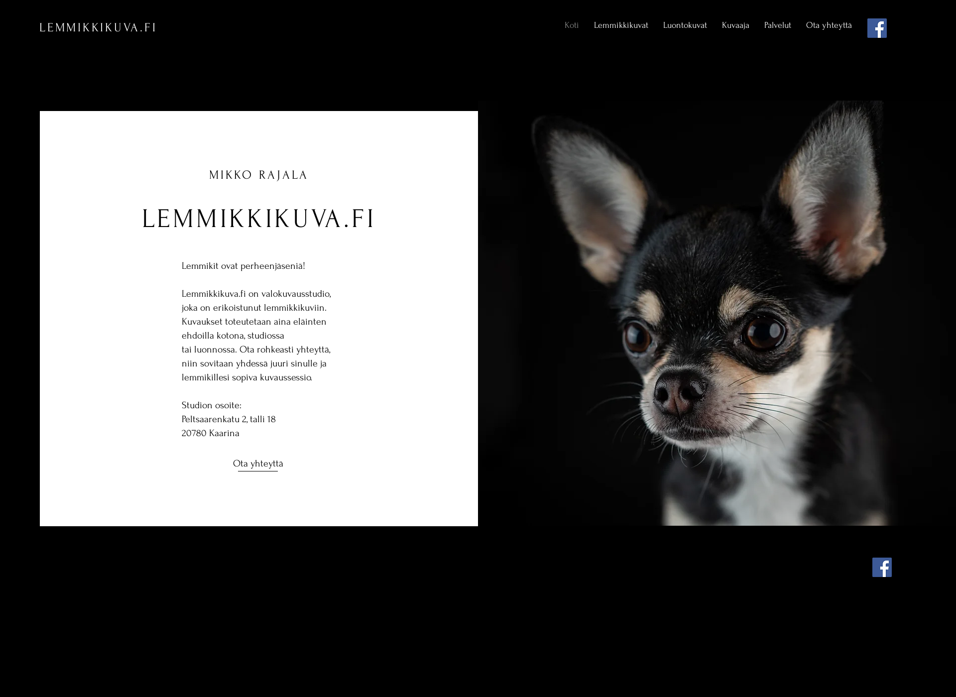 Skärmdump för lemmikkikuva.fi