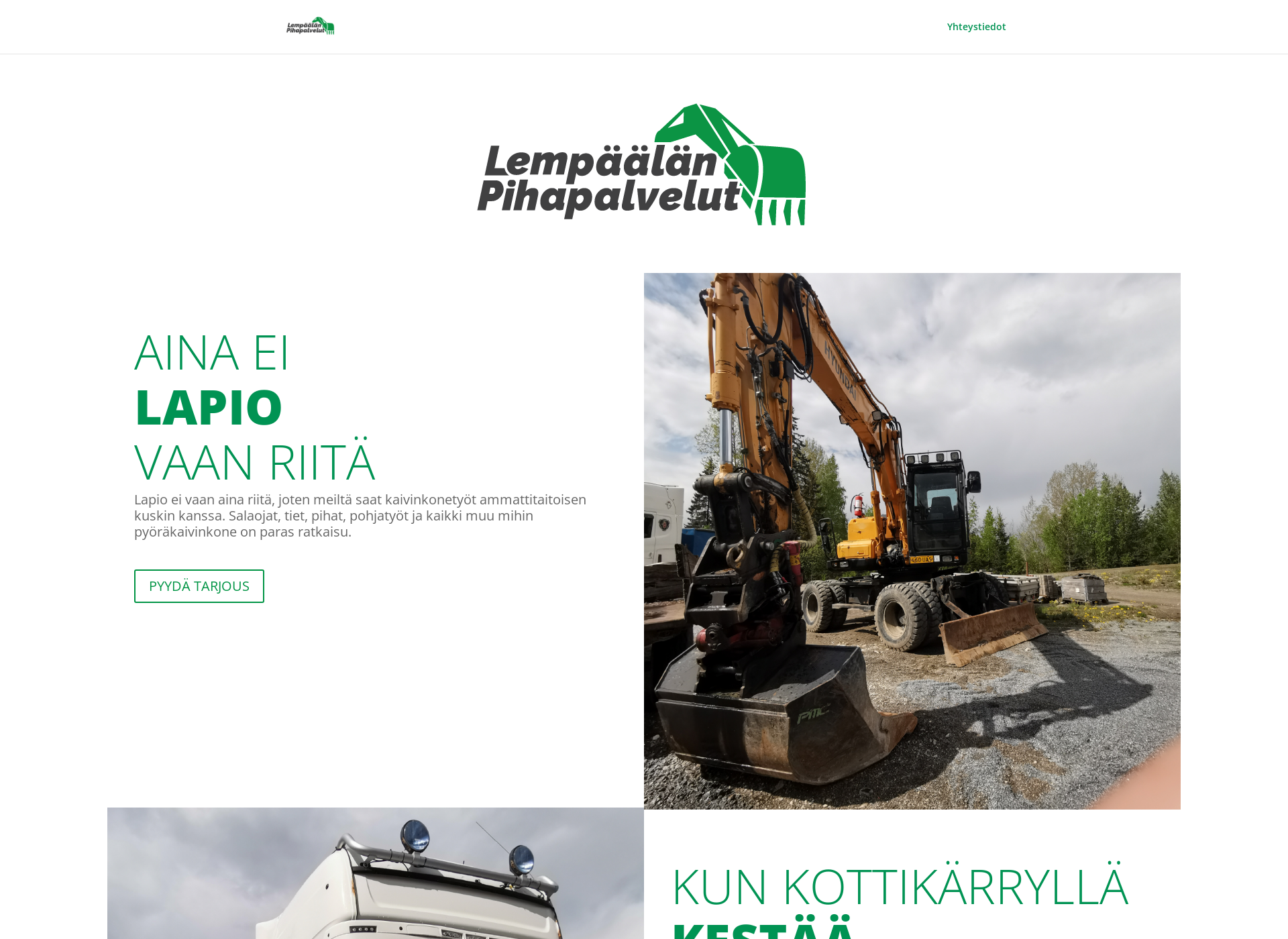 Skärmdump för lempaalanpihapalvelut.fi