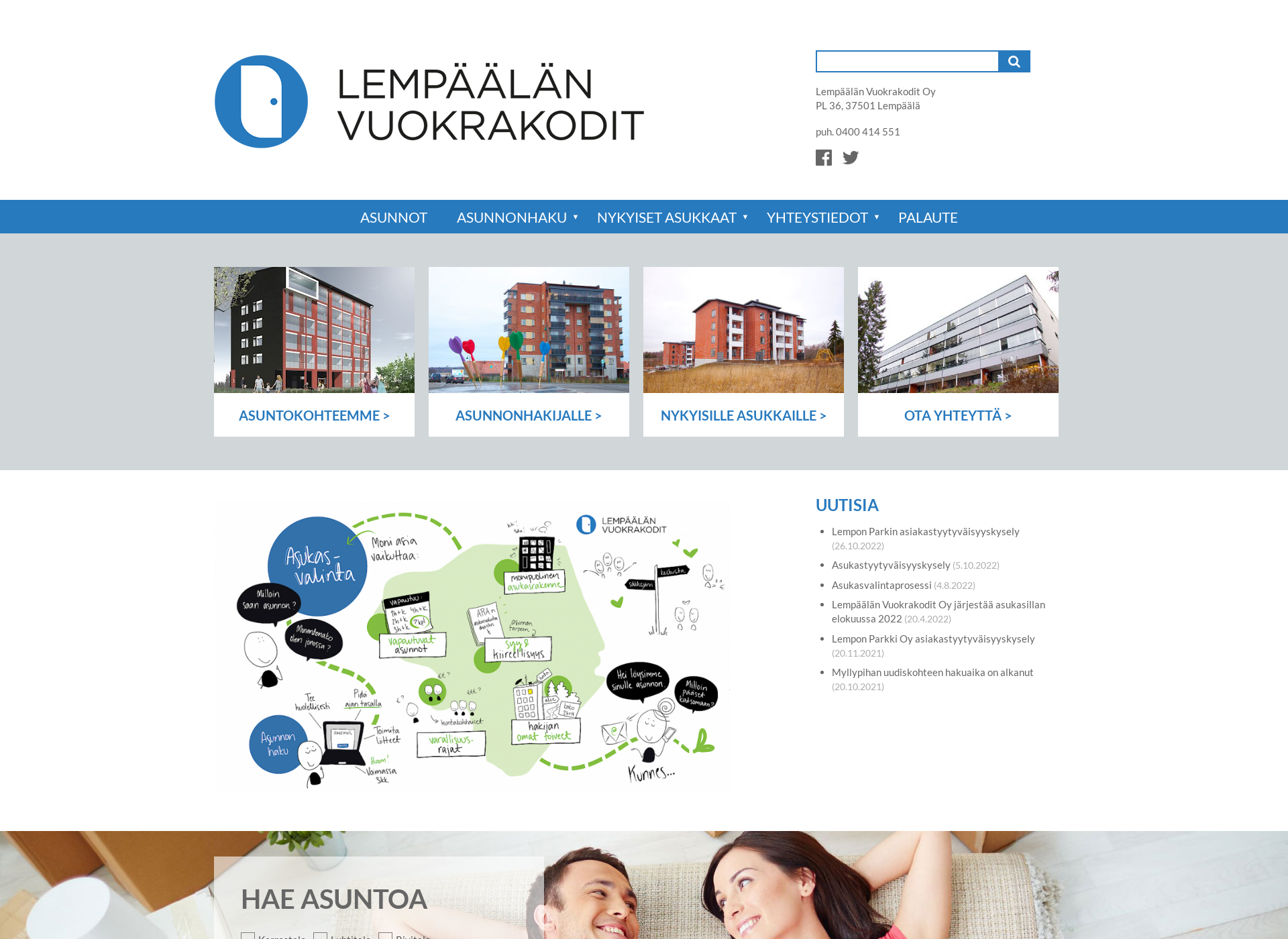 Screenshot for lempaalanvuokrakodit.fi