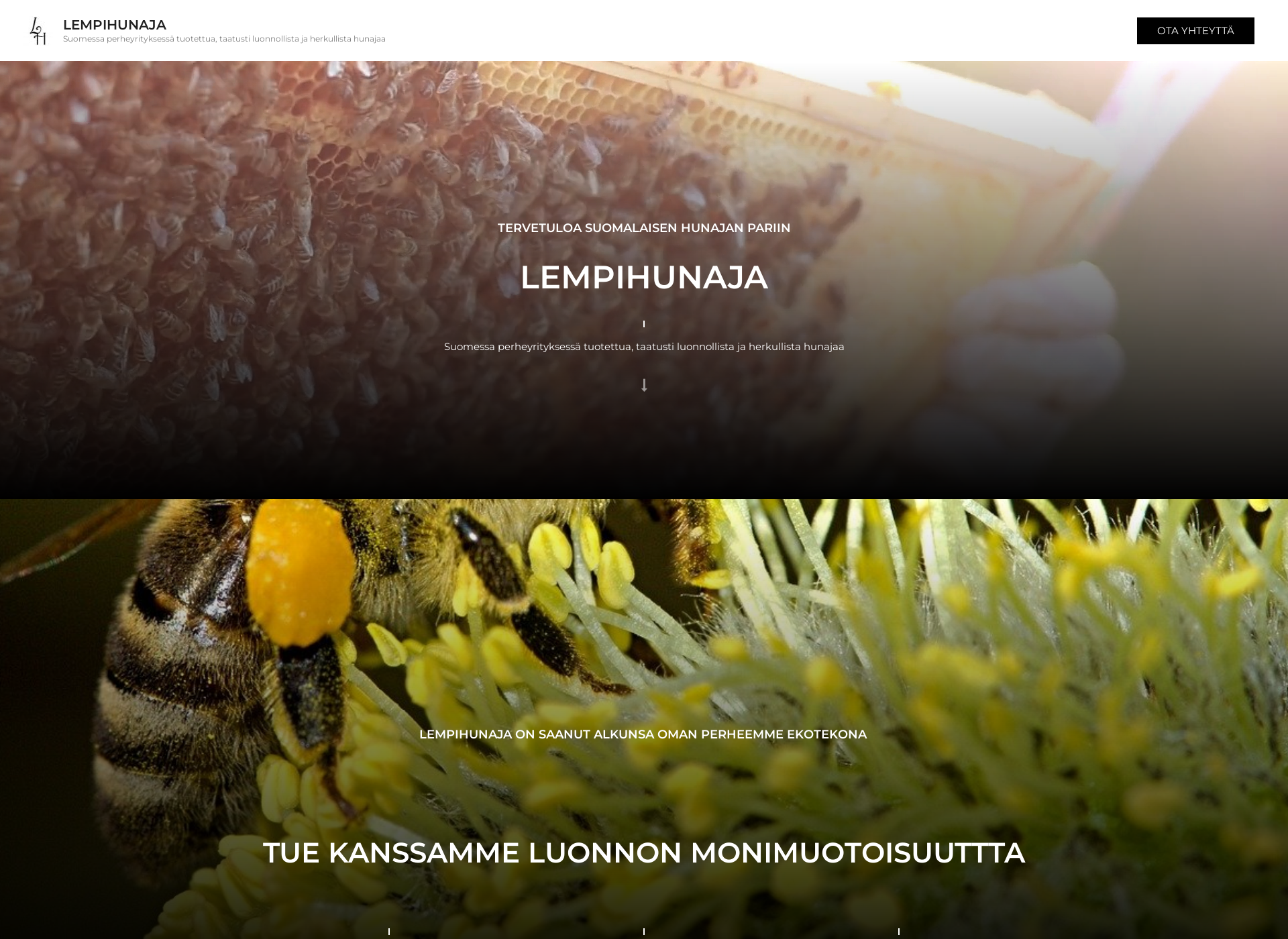 Screenshot for lempihunaja.fi