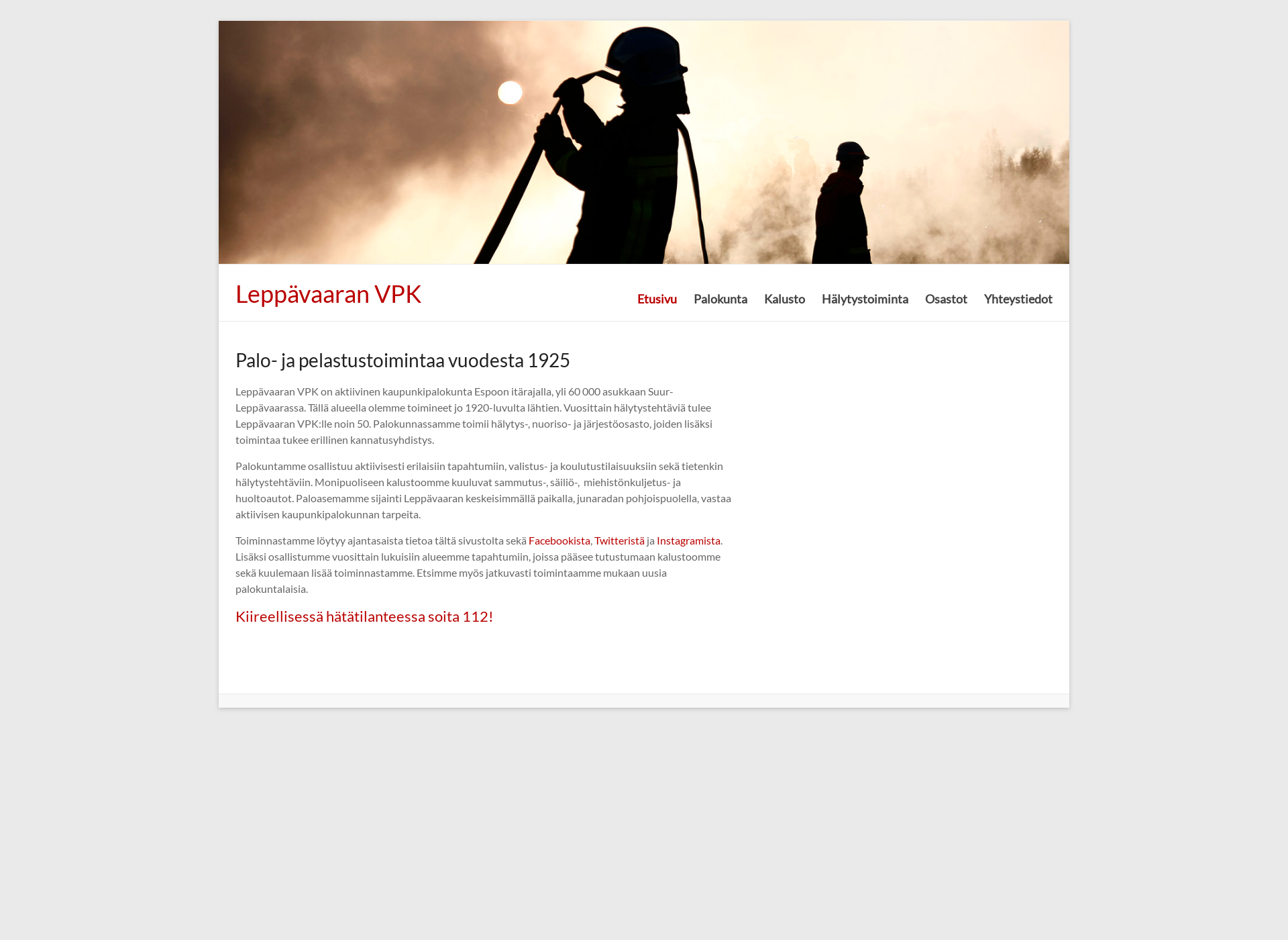 Screenshot for leppavaaranvpk.fi