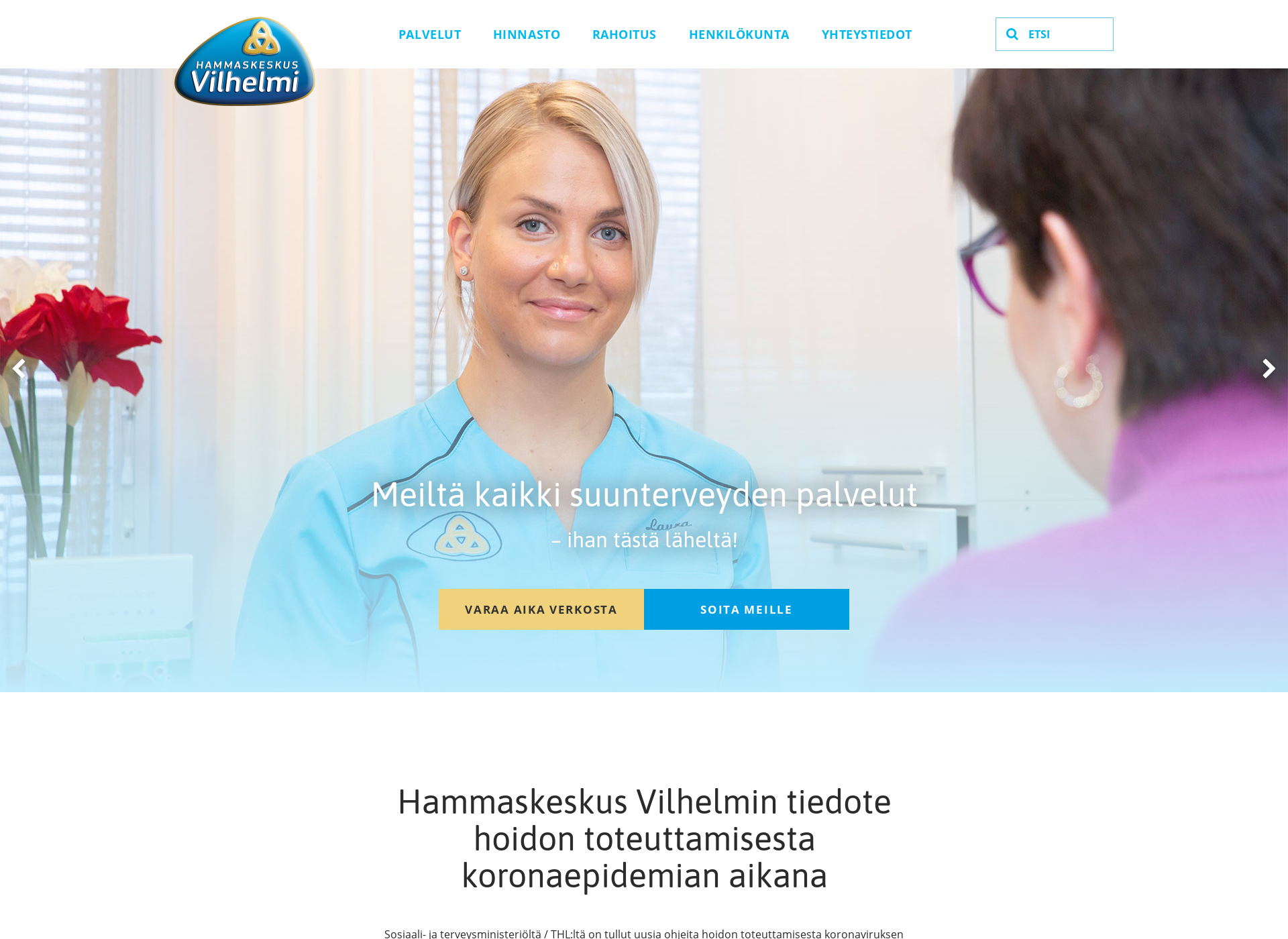 Skärmdump för leppavirranhammaskeskus.fi