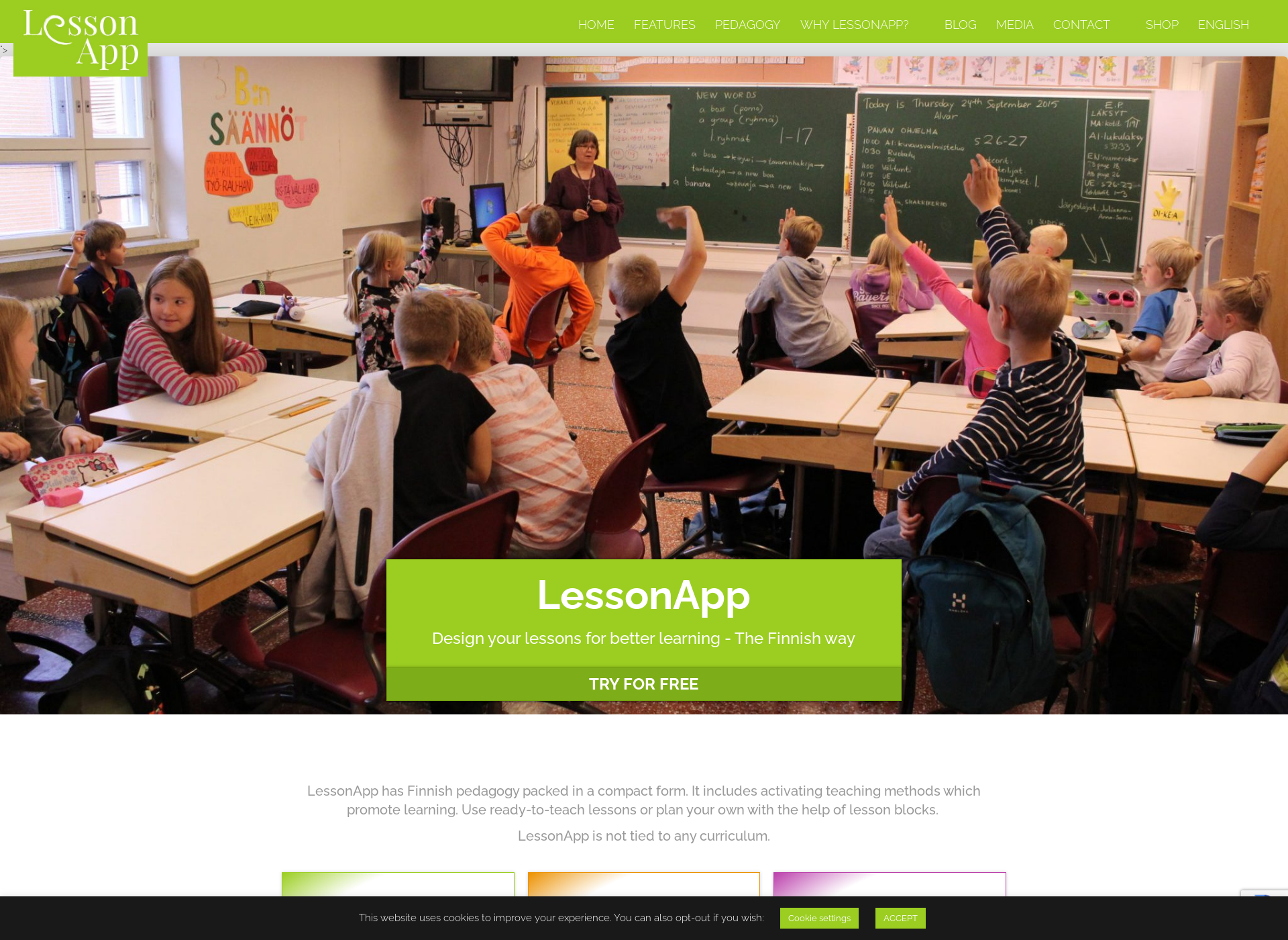 Screenshot for lessonapp.fi