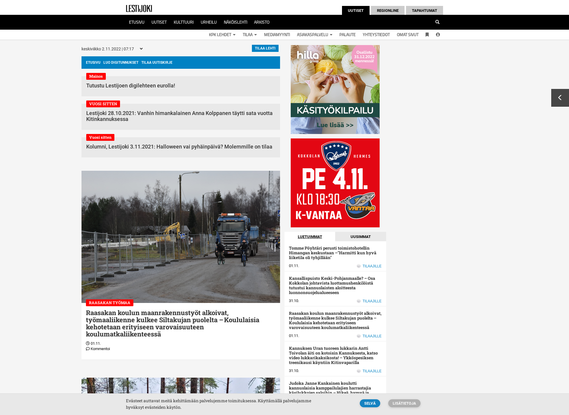 Screenshot for lestijoki-lehti.fi