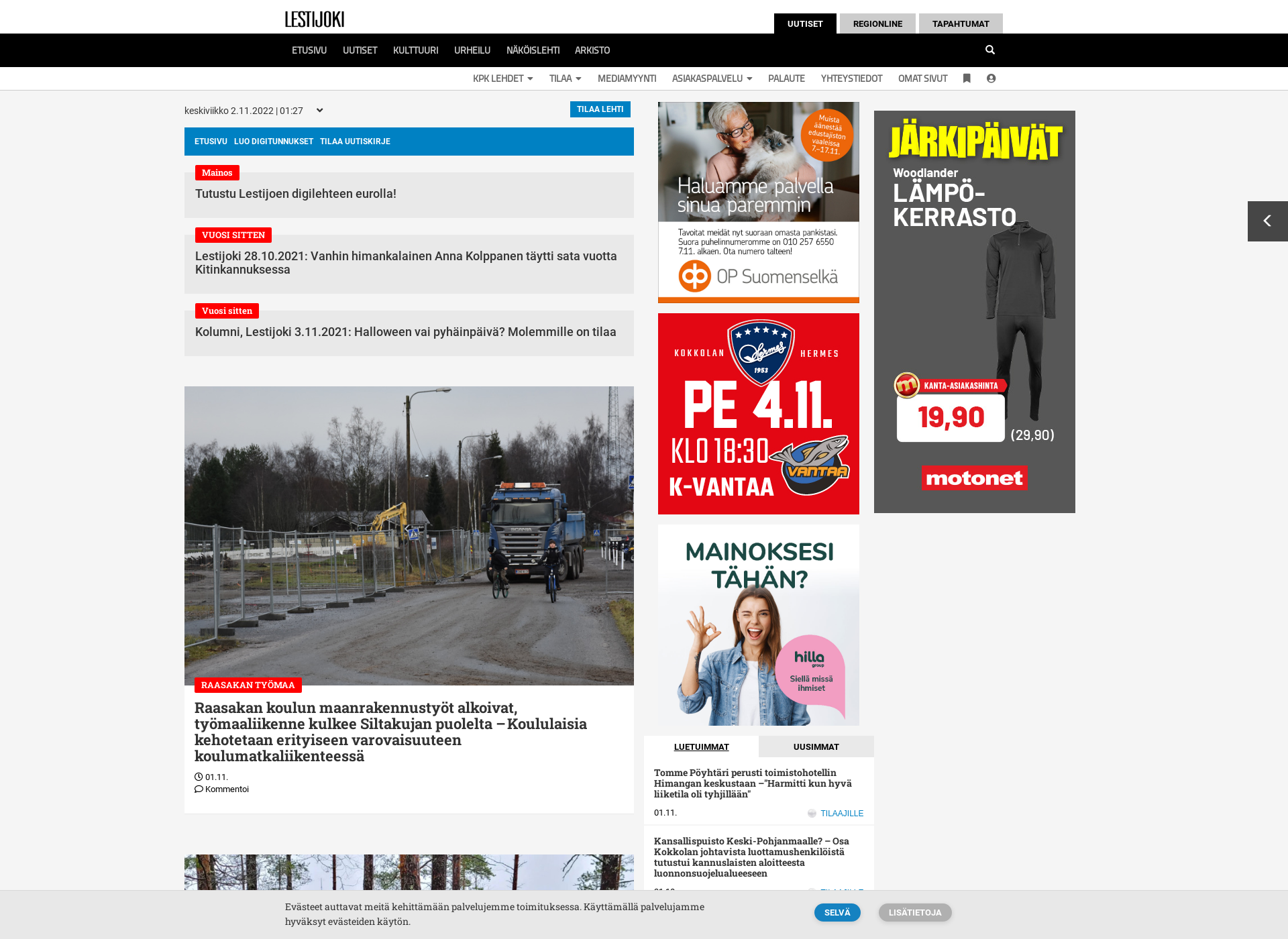 Screenshot for lestinjoki.fi