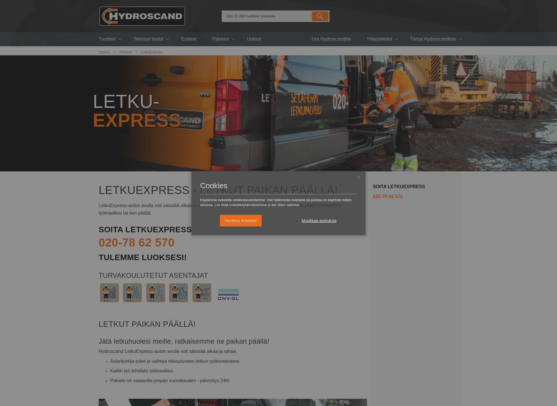 Screenshot for letkuexpress.fi