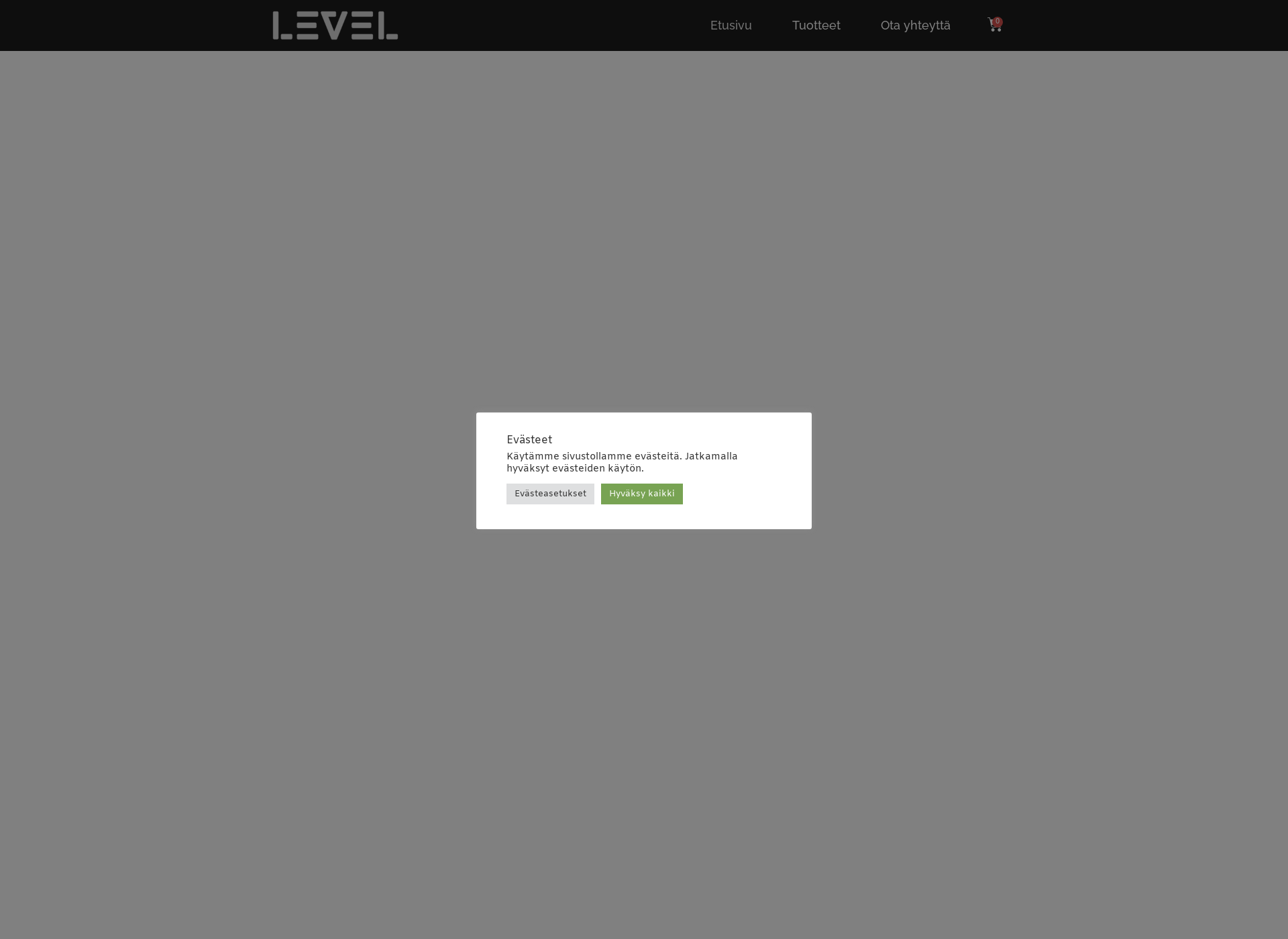 Skärmdump för levelstore.fi