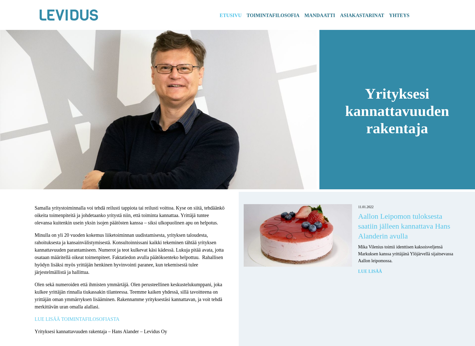 Screenshot for levidus.fi